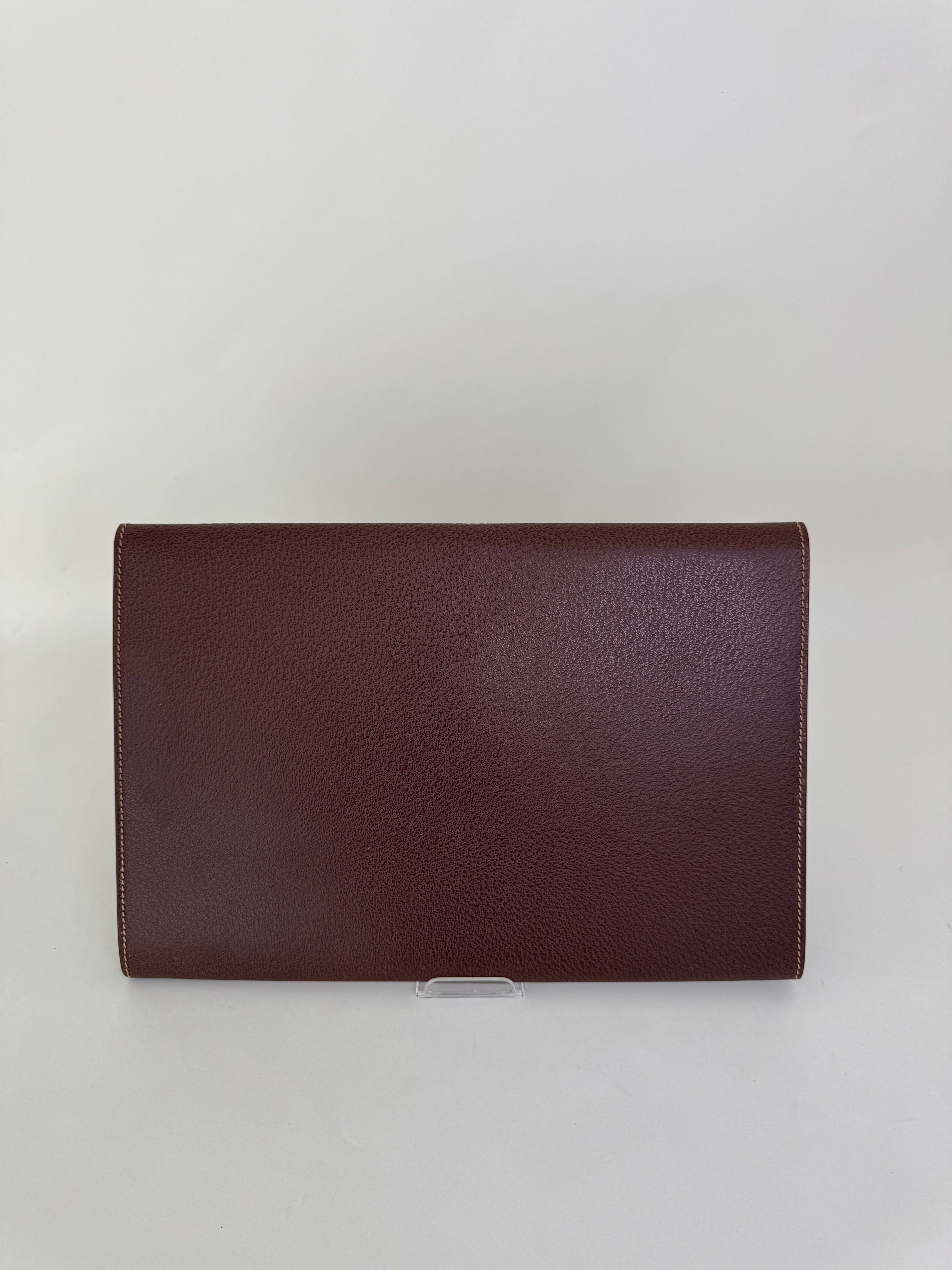 Gucci Brown Leather Document Case Clutch