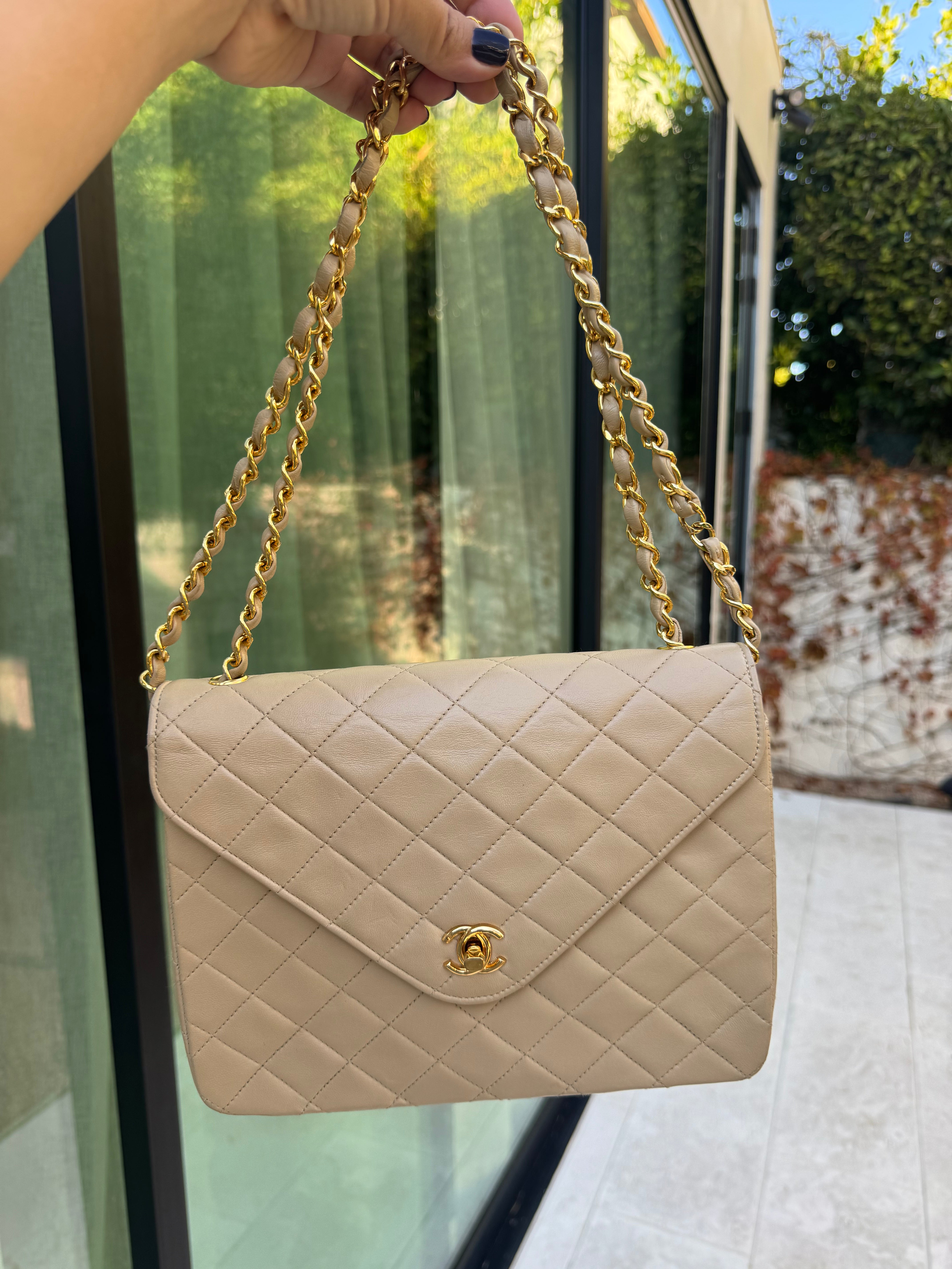 Chanel Vintage Calfskin Quilted Flap Shoulder Bag