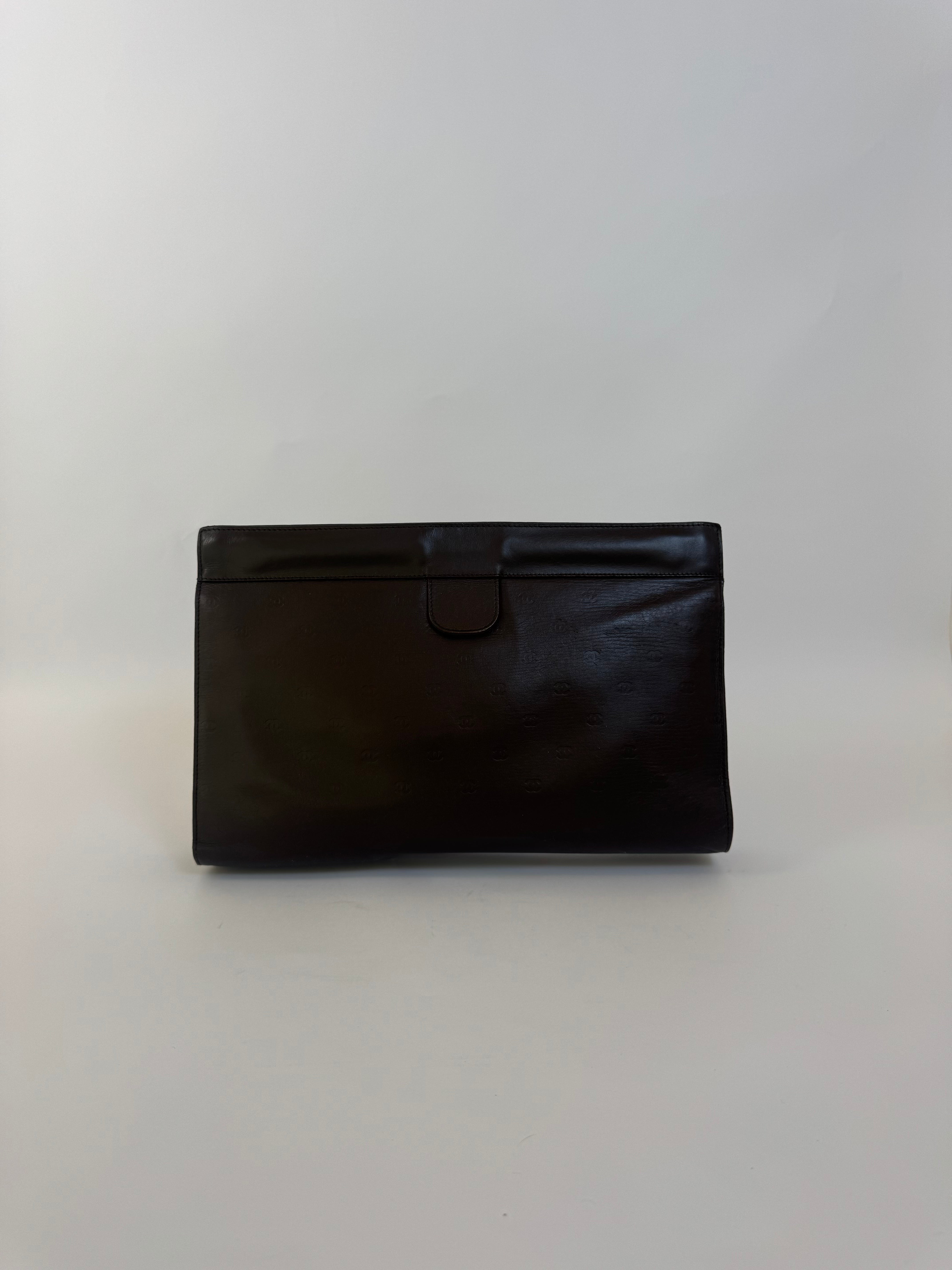 Chanel Vintage Brown CC Clutch