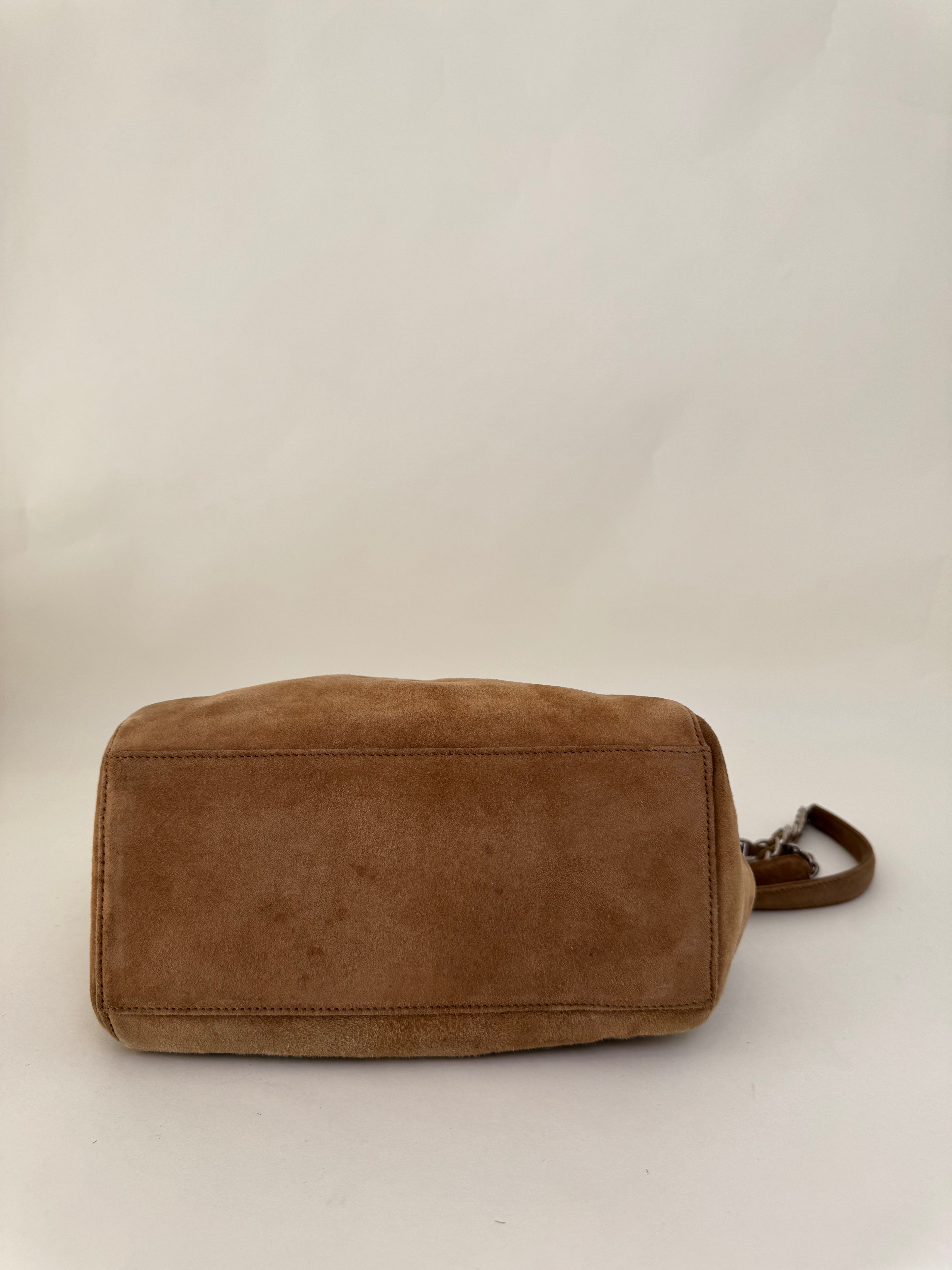 Prada Brown Suede Shoulder Bag