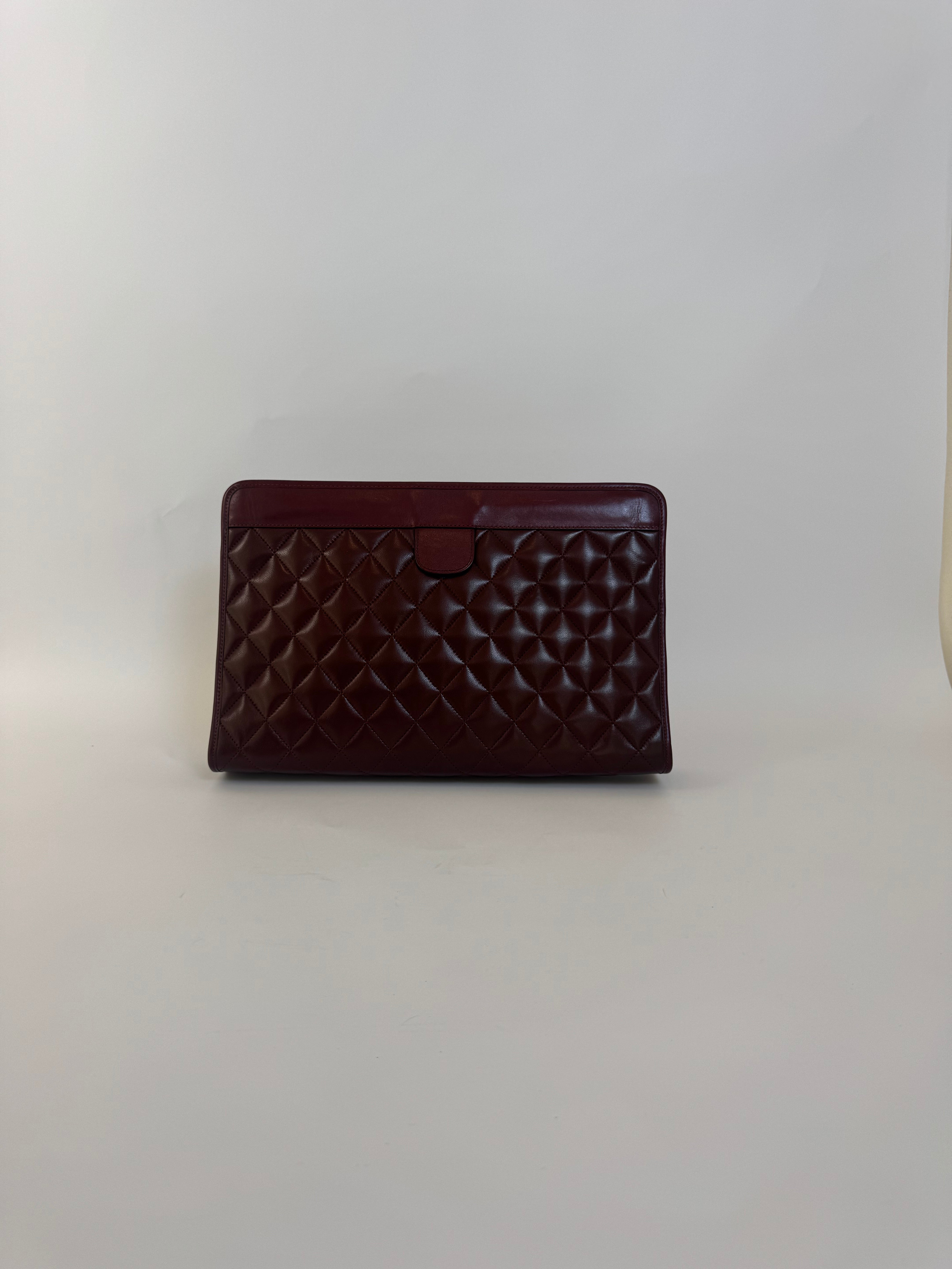 Chanel Vintage Burgundy Clutch