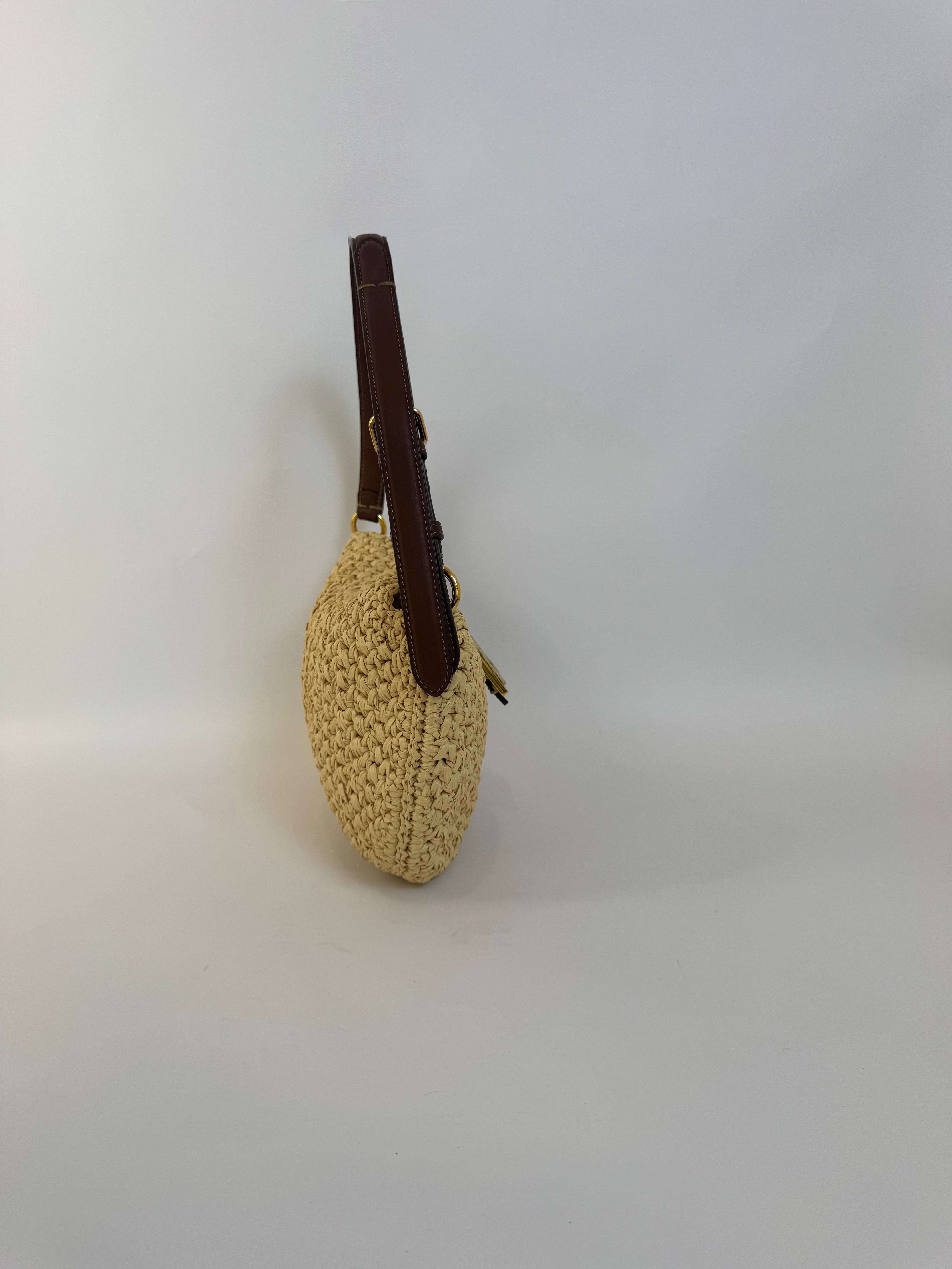 Fendi Raffia Mama Baguette Handbag