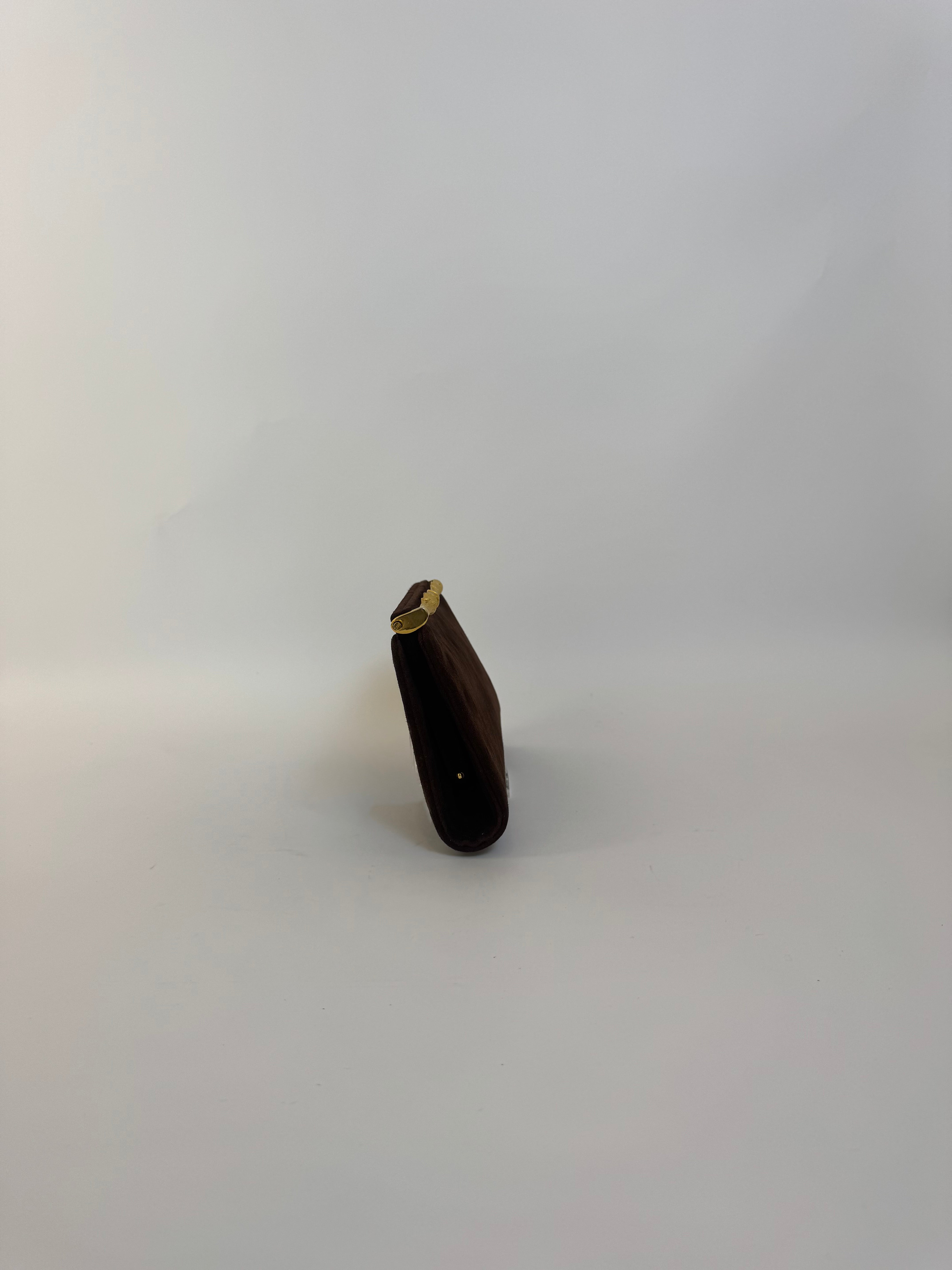 Gucci Vintage Brown Suede Clutch