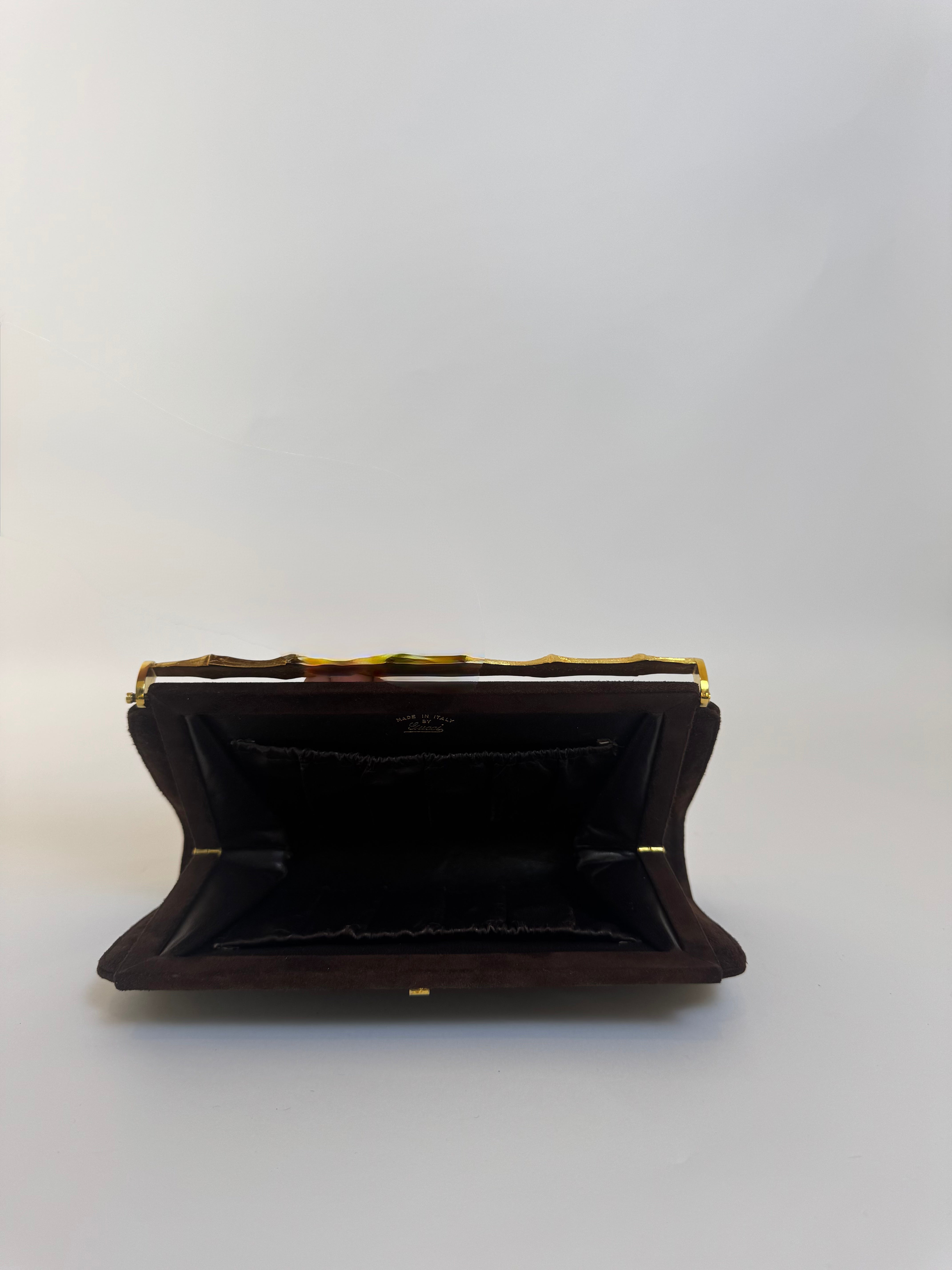 Gucci Vintage Brown Suede Clutch