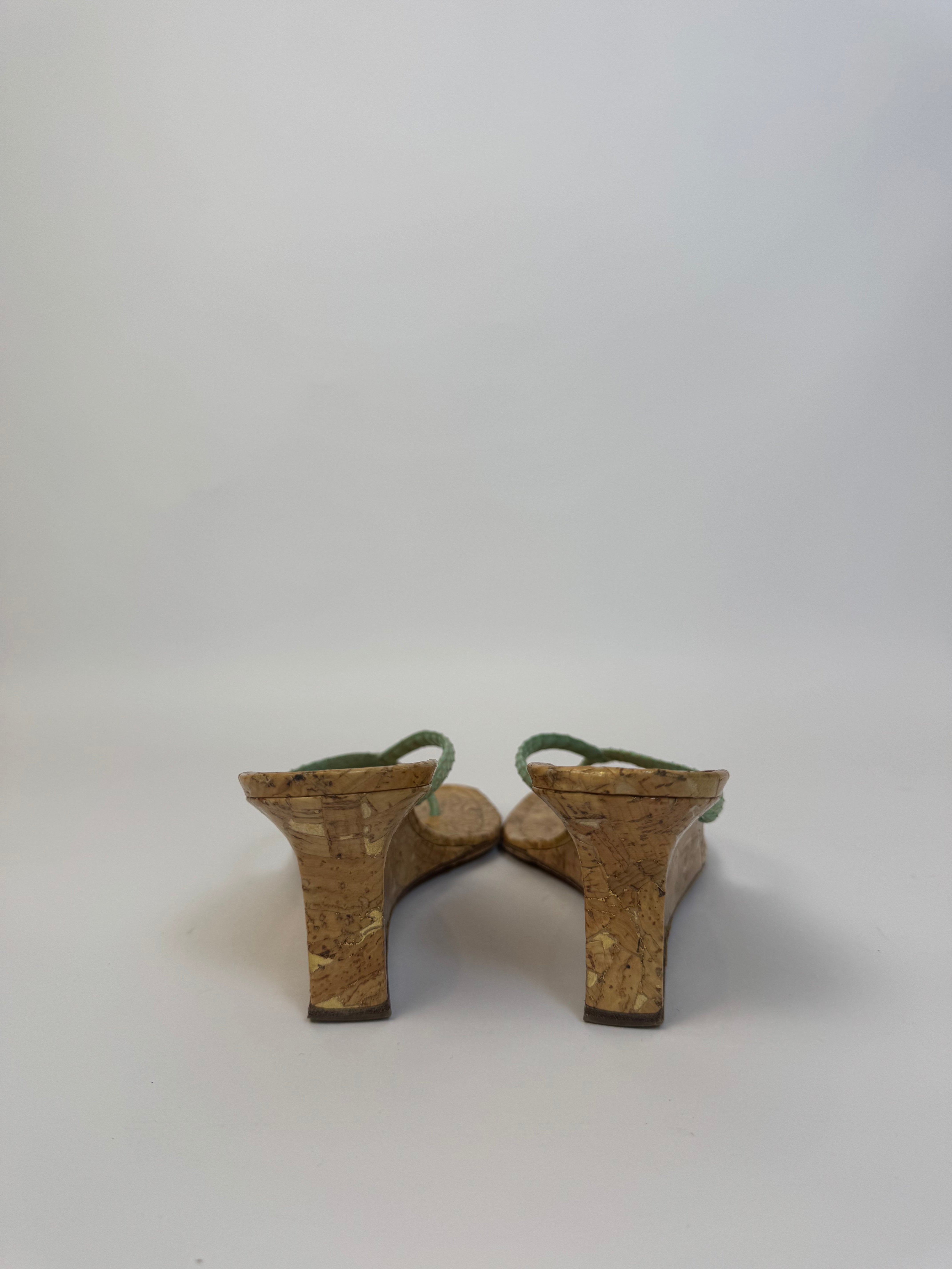 Manolo Blahnik Cork Wedges 39.5