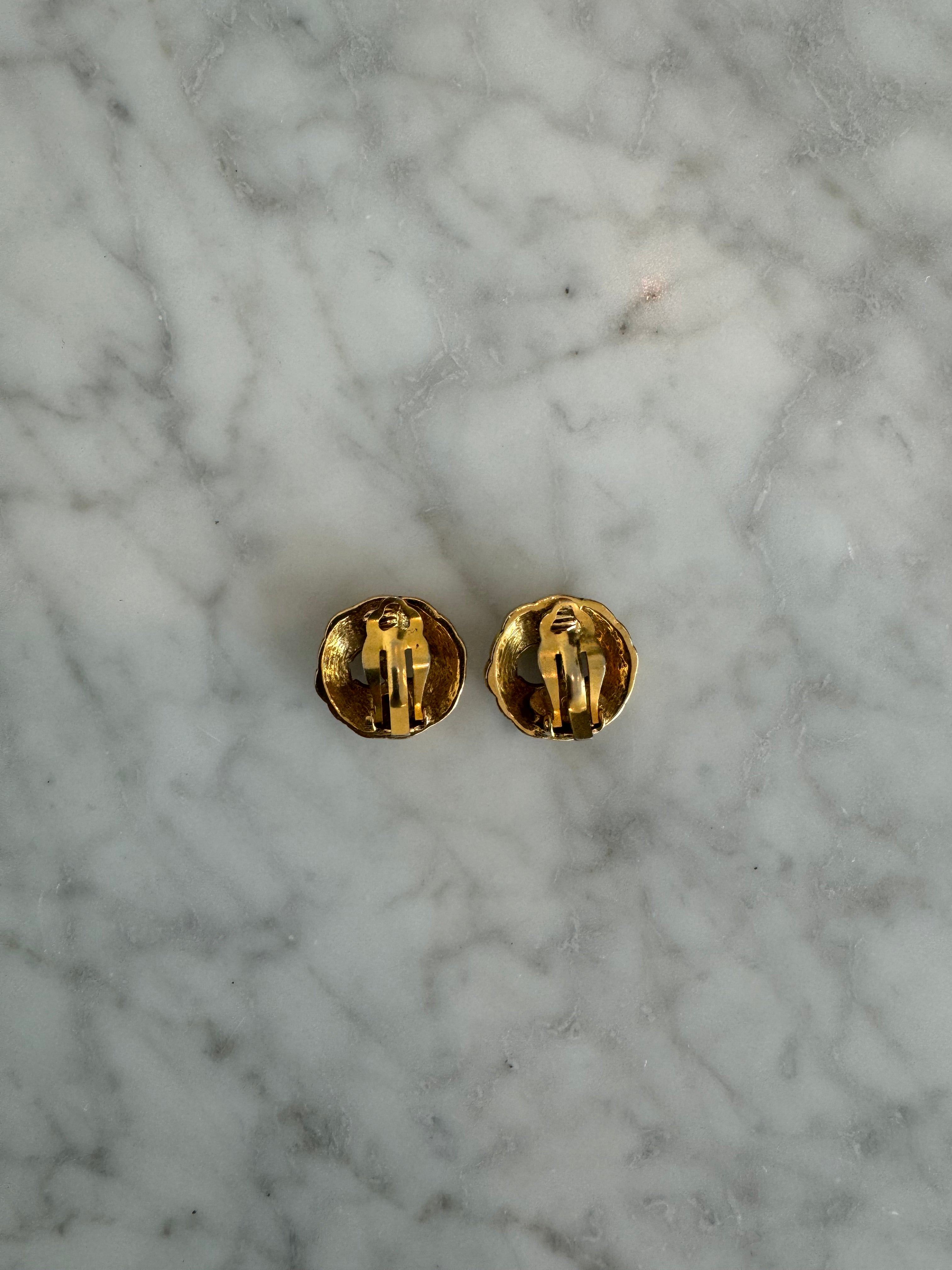 Chanel CC Clip On Earrings