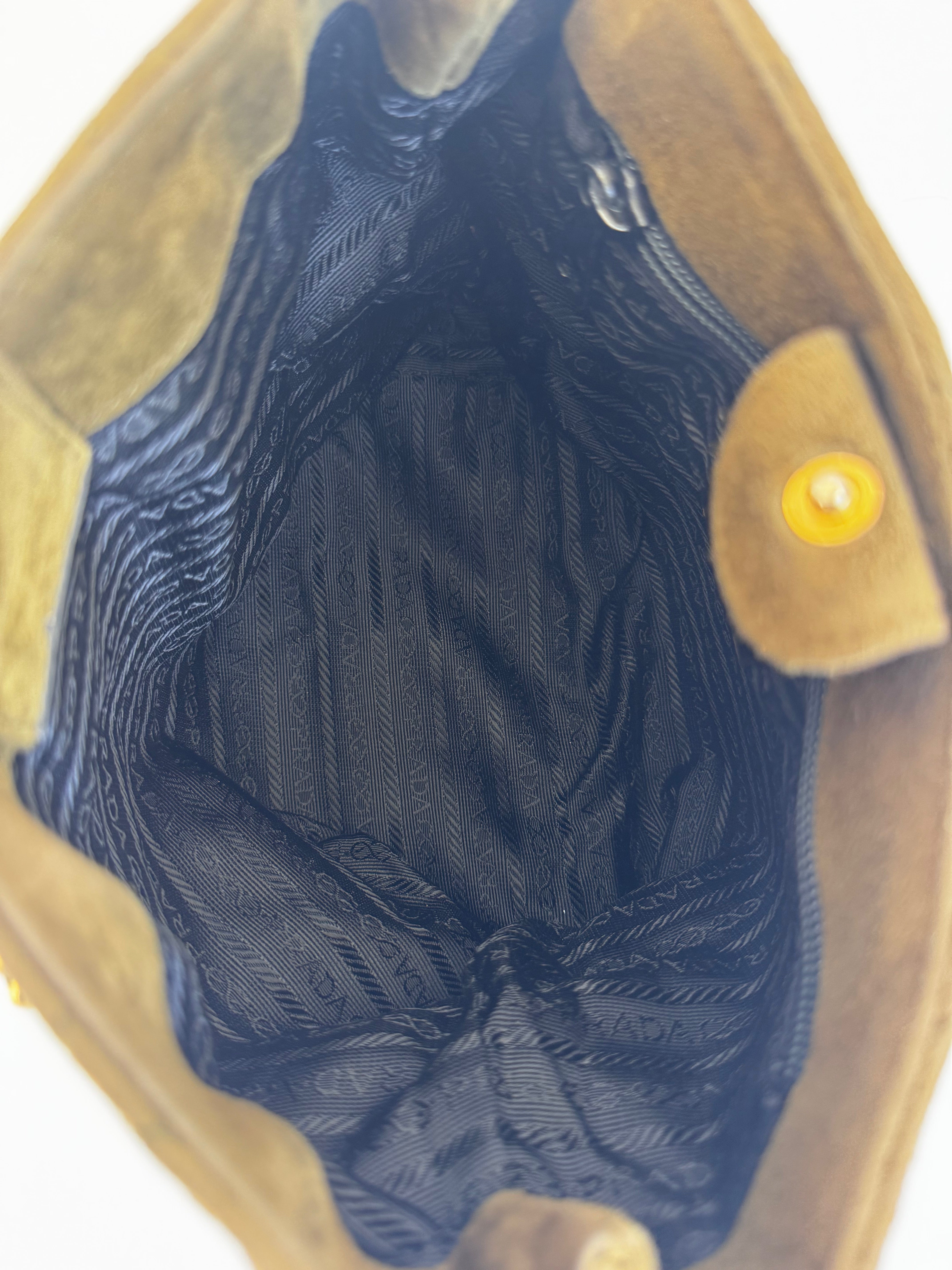 Prada Vintage Suede Shoulder Bag