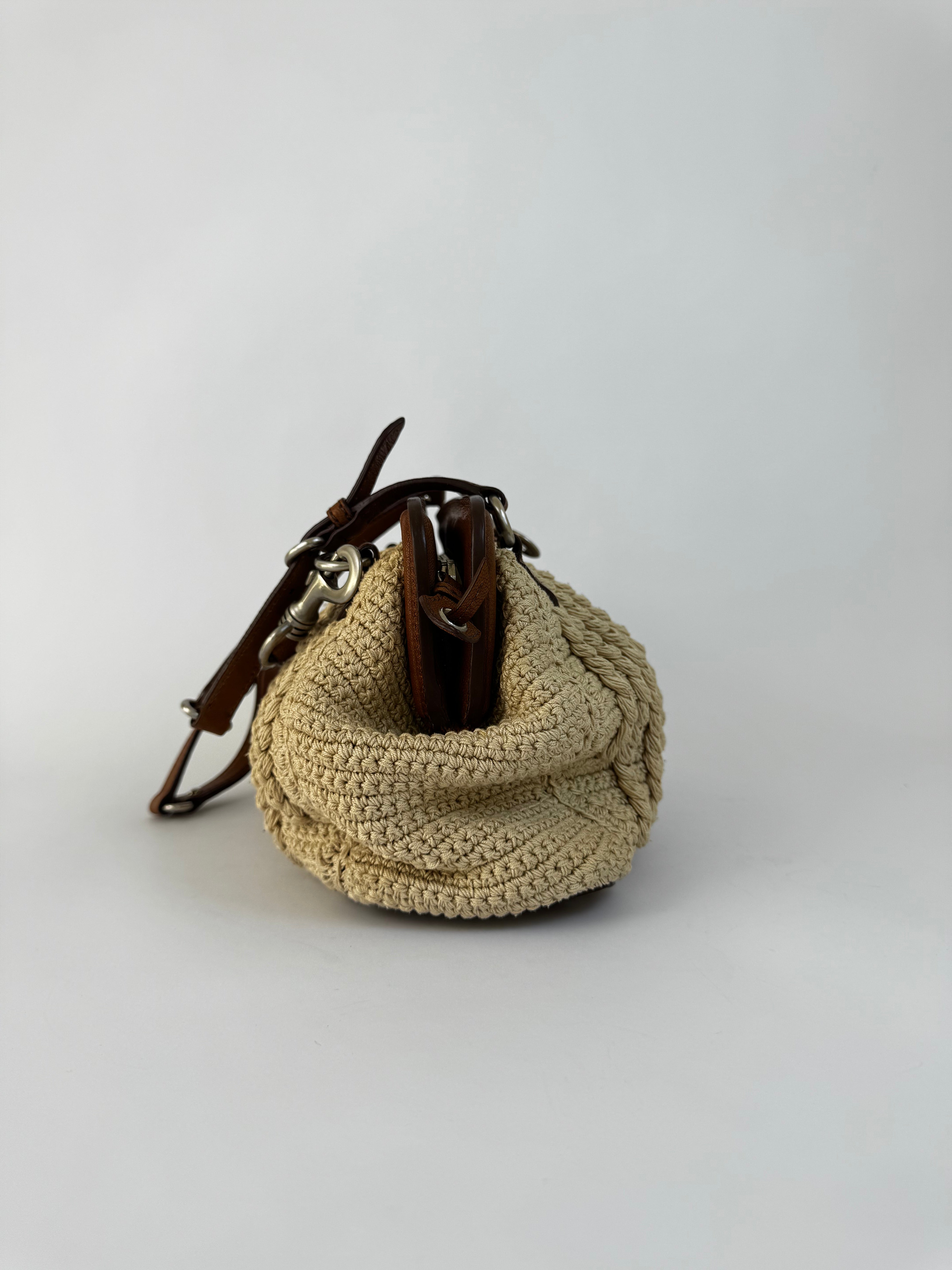 Miu Miu Woven Top Shoulder Bag