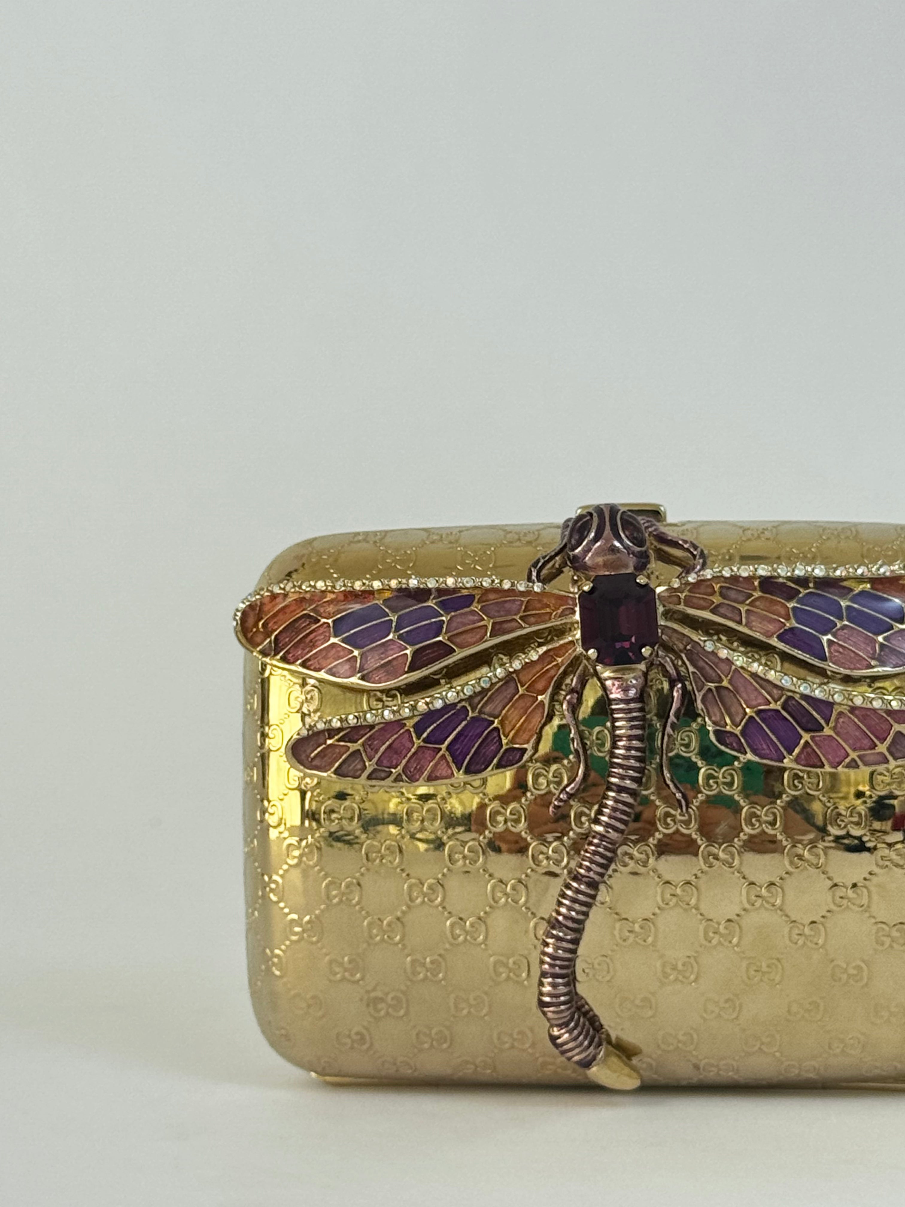 Gucci Dragonfly Minaudière Clutch Rare