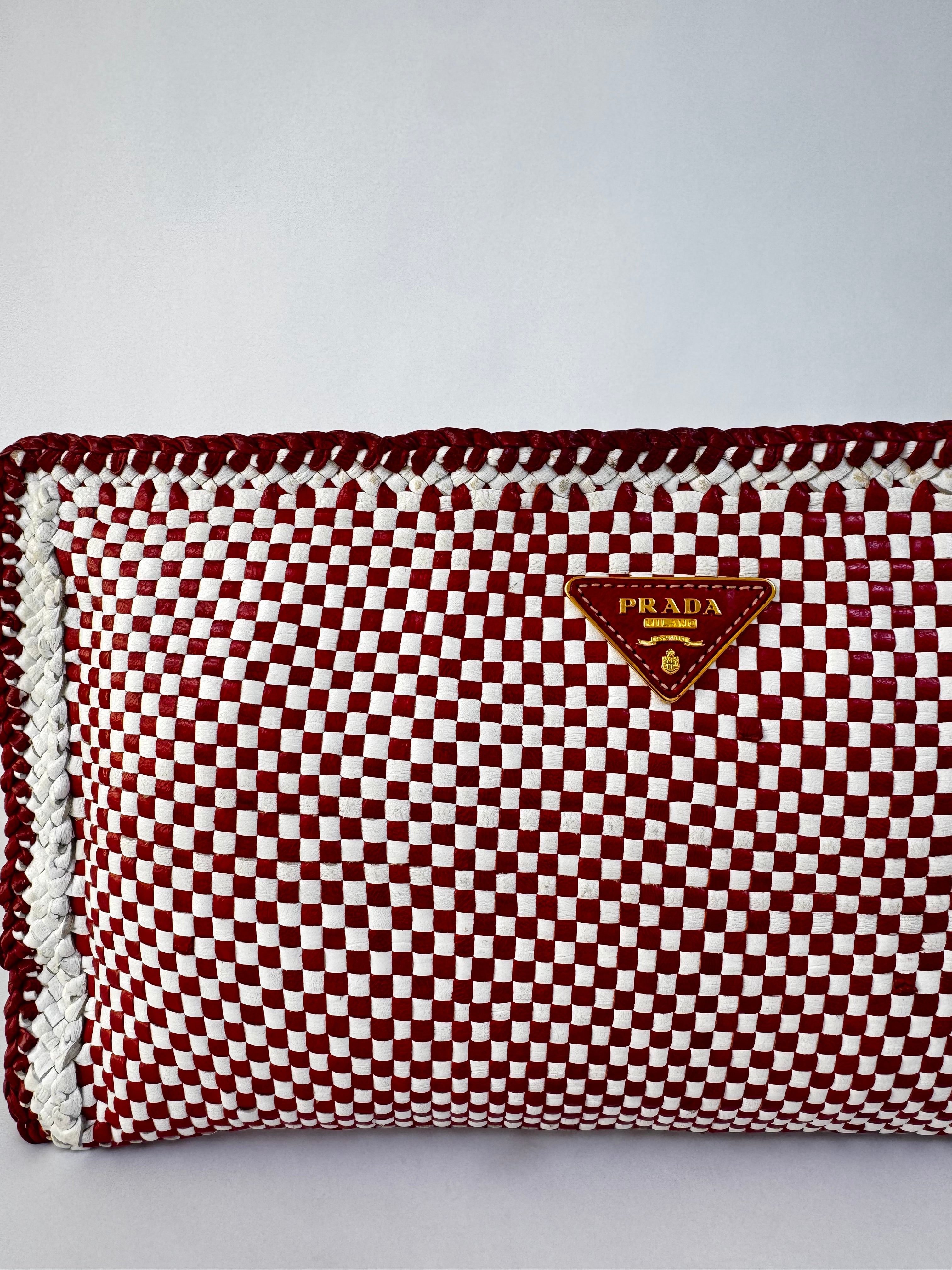 Prada Vintage Woven Clutch