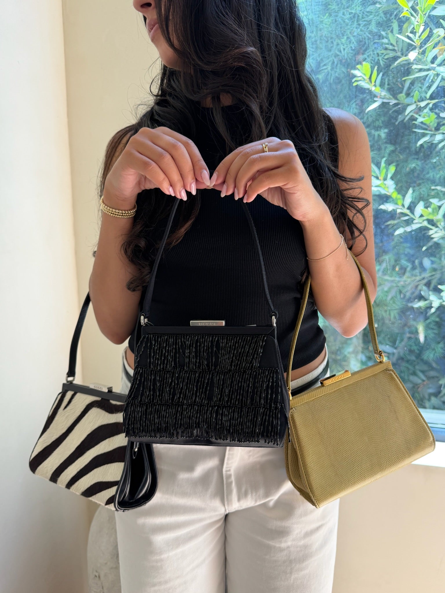 Gucci Vintage Zebra Handbag Rare