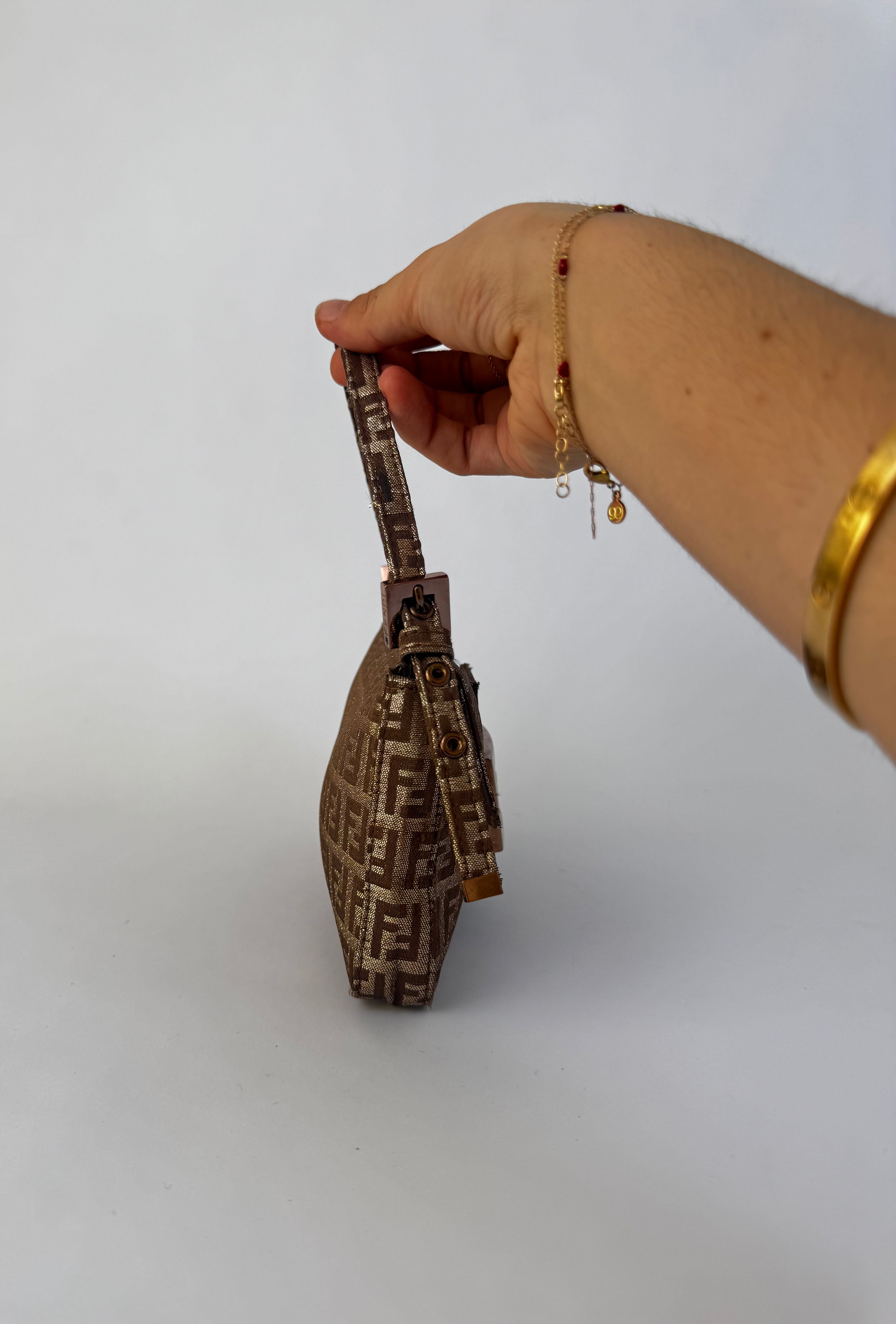 Fendi Zucca Mini Baguette Handbag