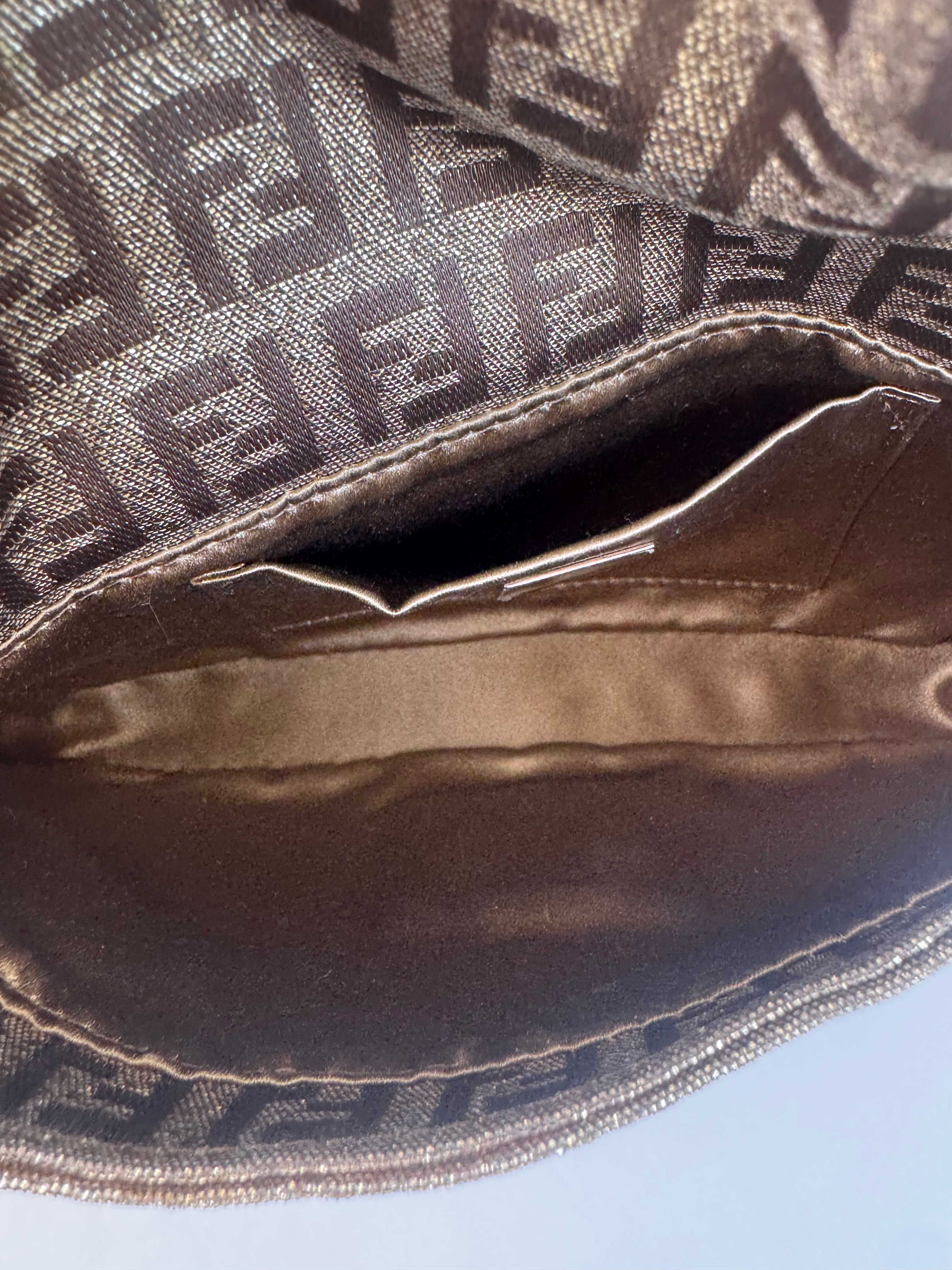 Fendi Zucca Mini Baguette Handbag