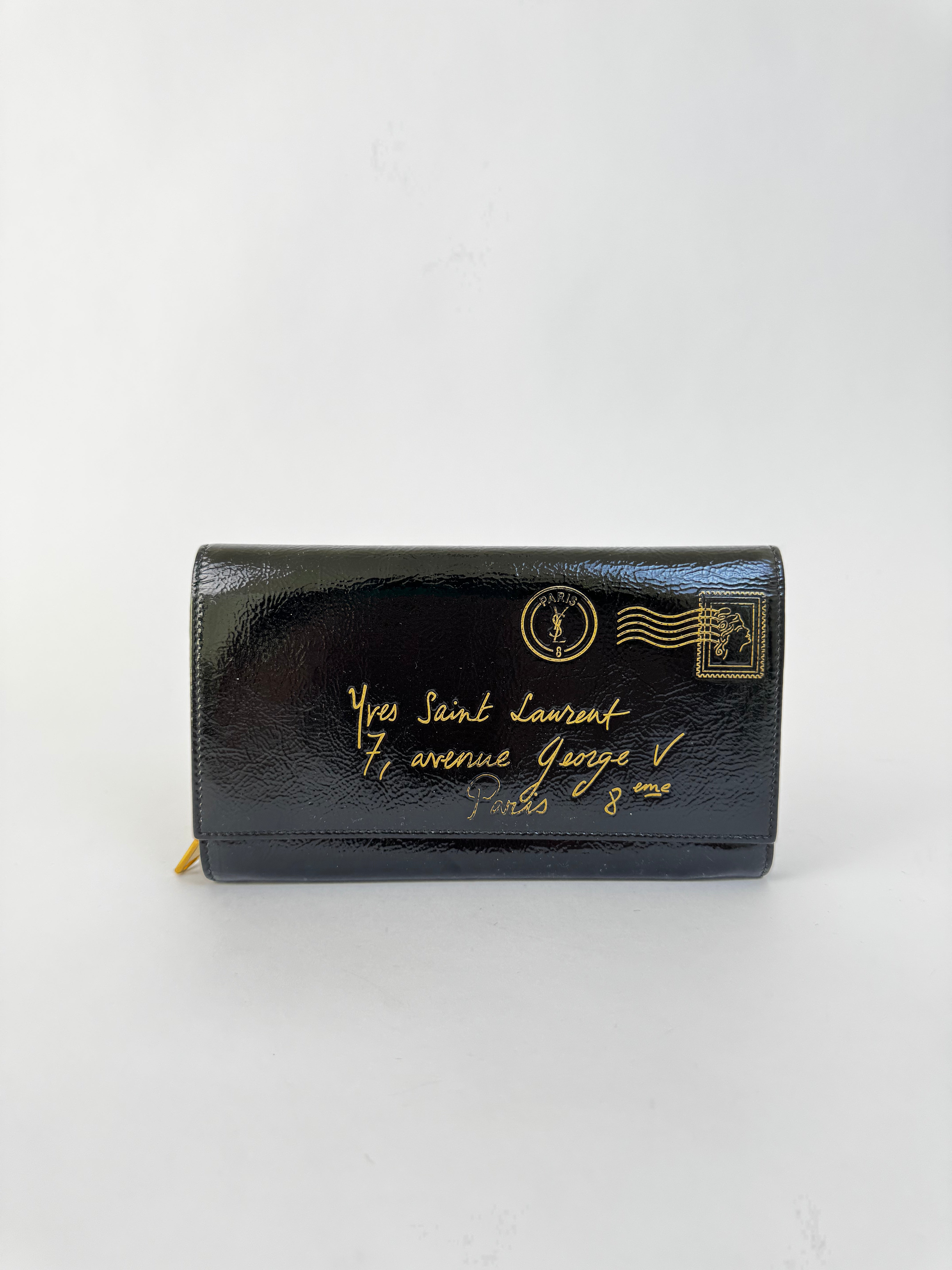 YSL Vintage Postcard Wallet Rare