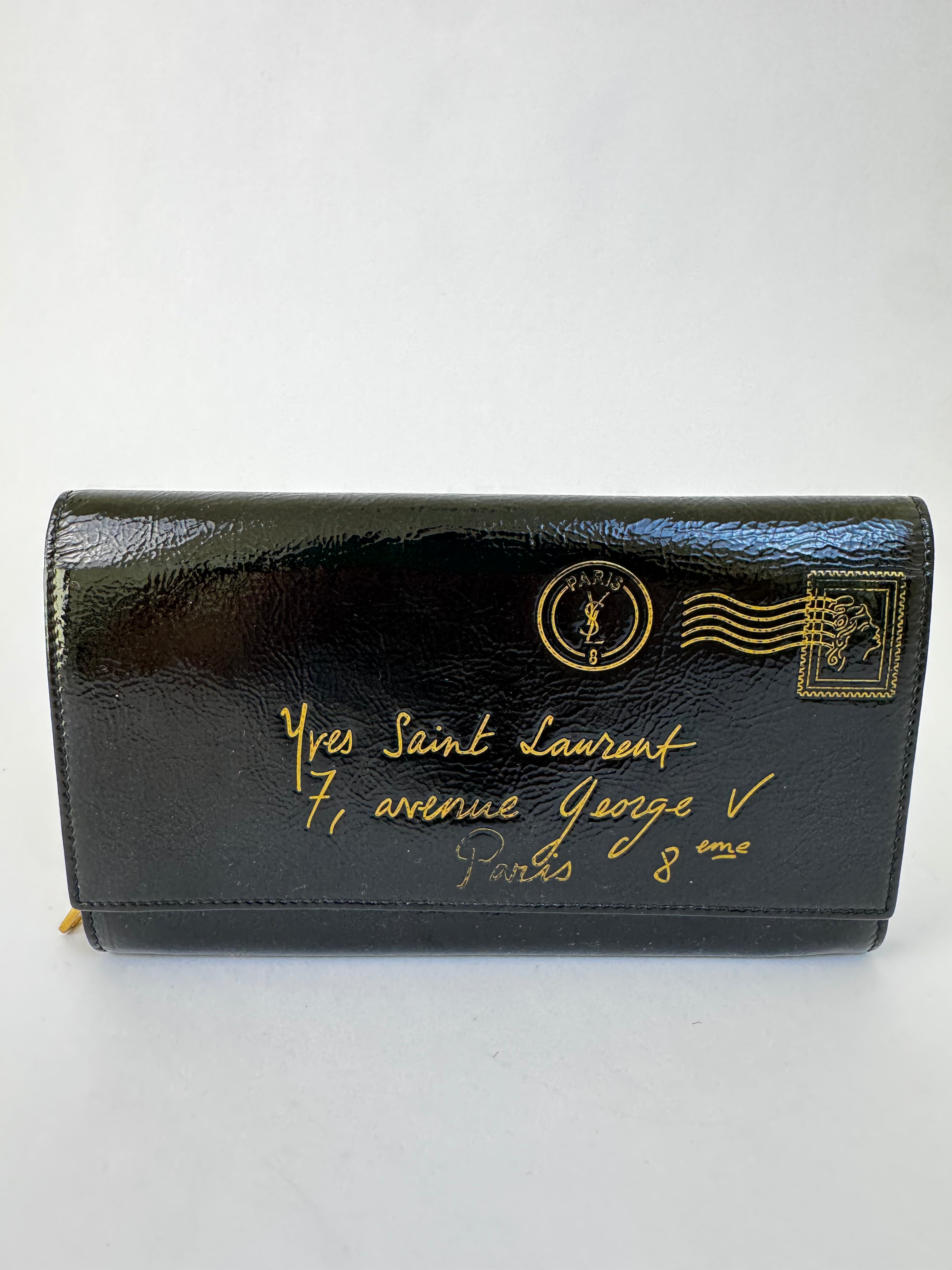 YSL Vintage Postcard Wallet Rare