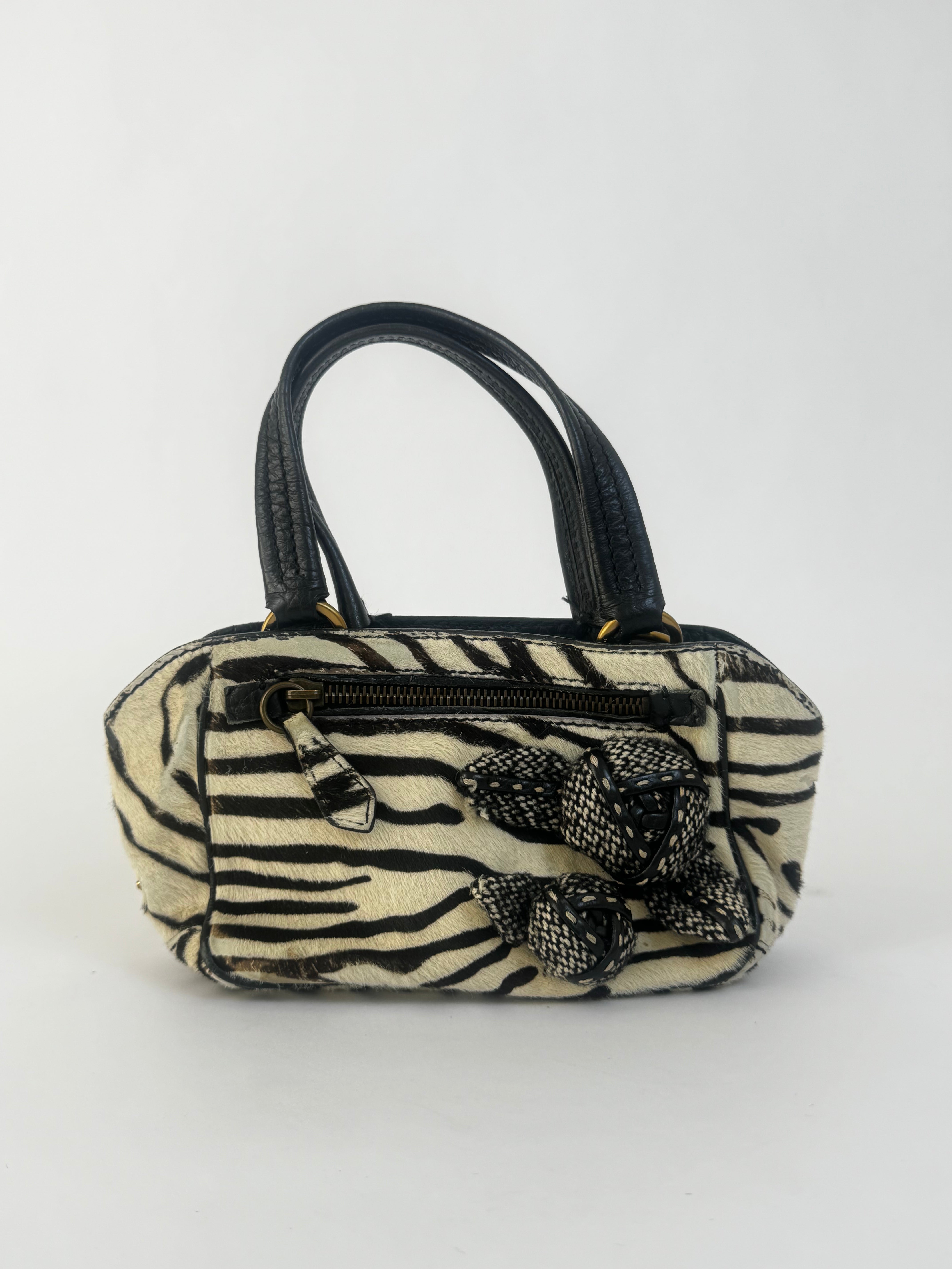 Prada Zebra Top Handle Bag Rare