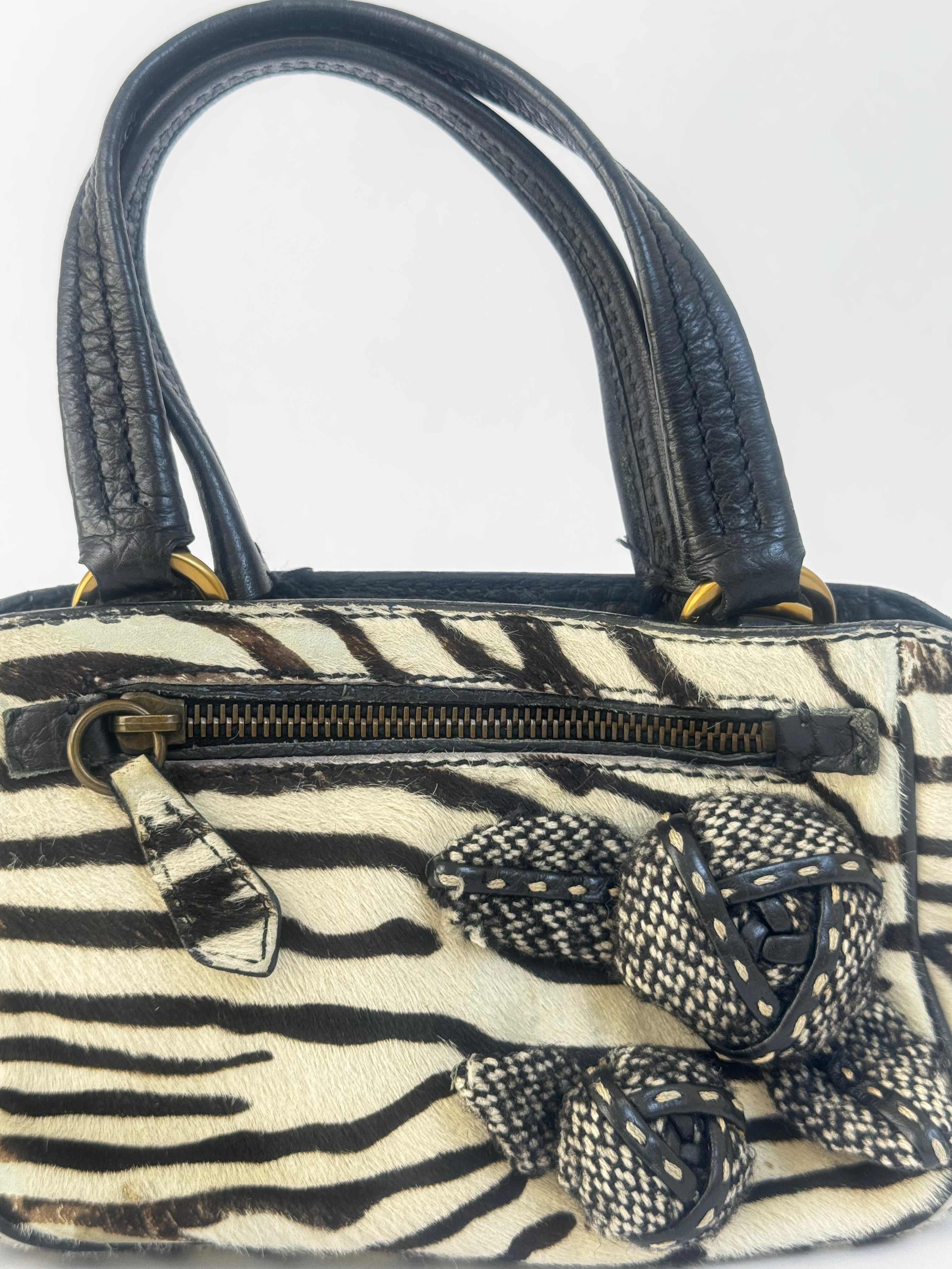 Prada Zebra Top Handle Bag Rare