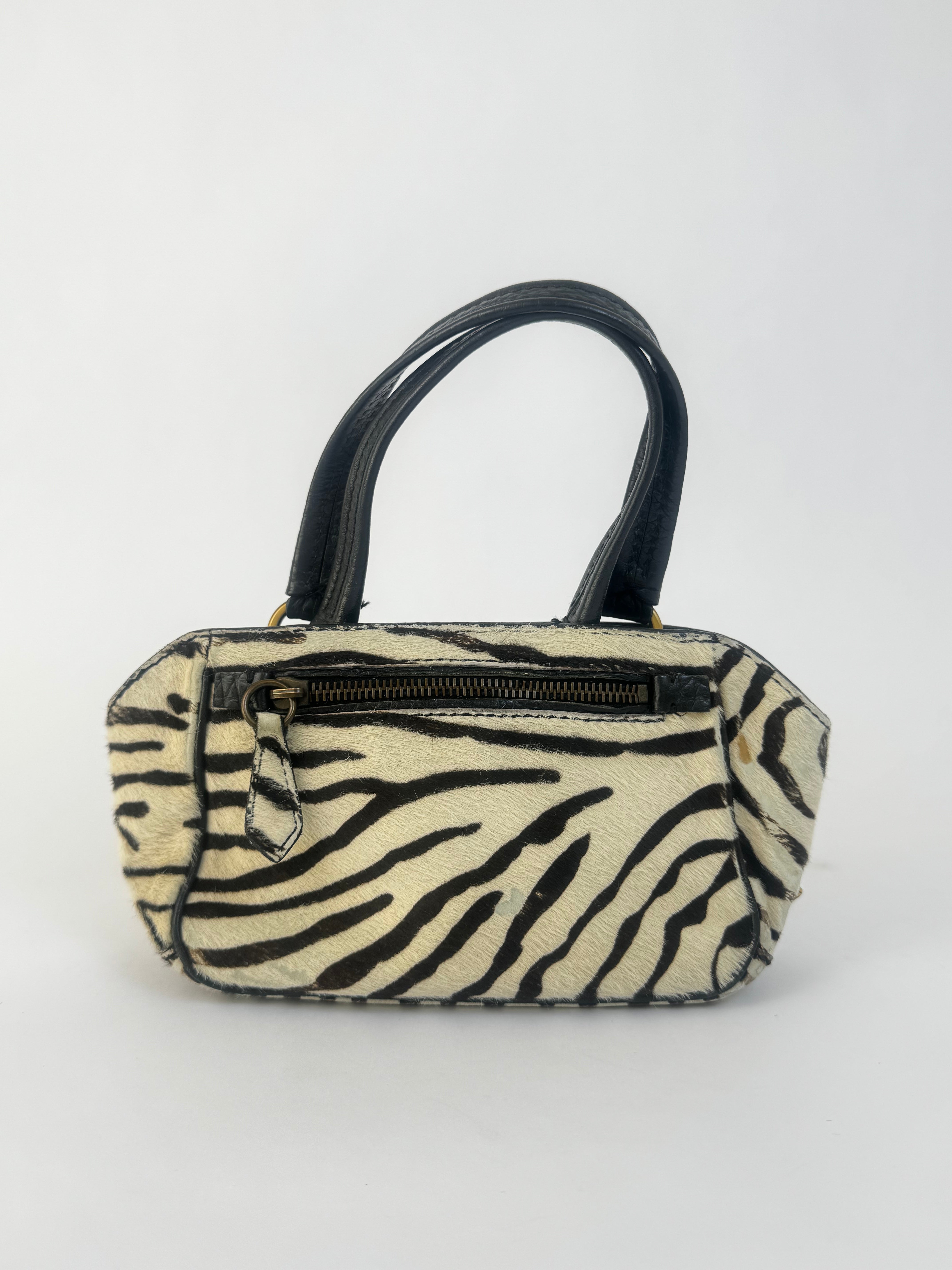 Prada Zebra Top Handle Bag Rare