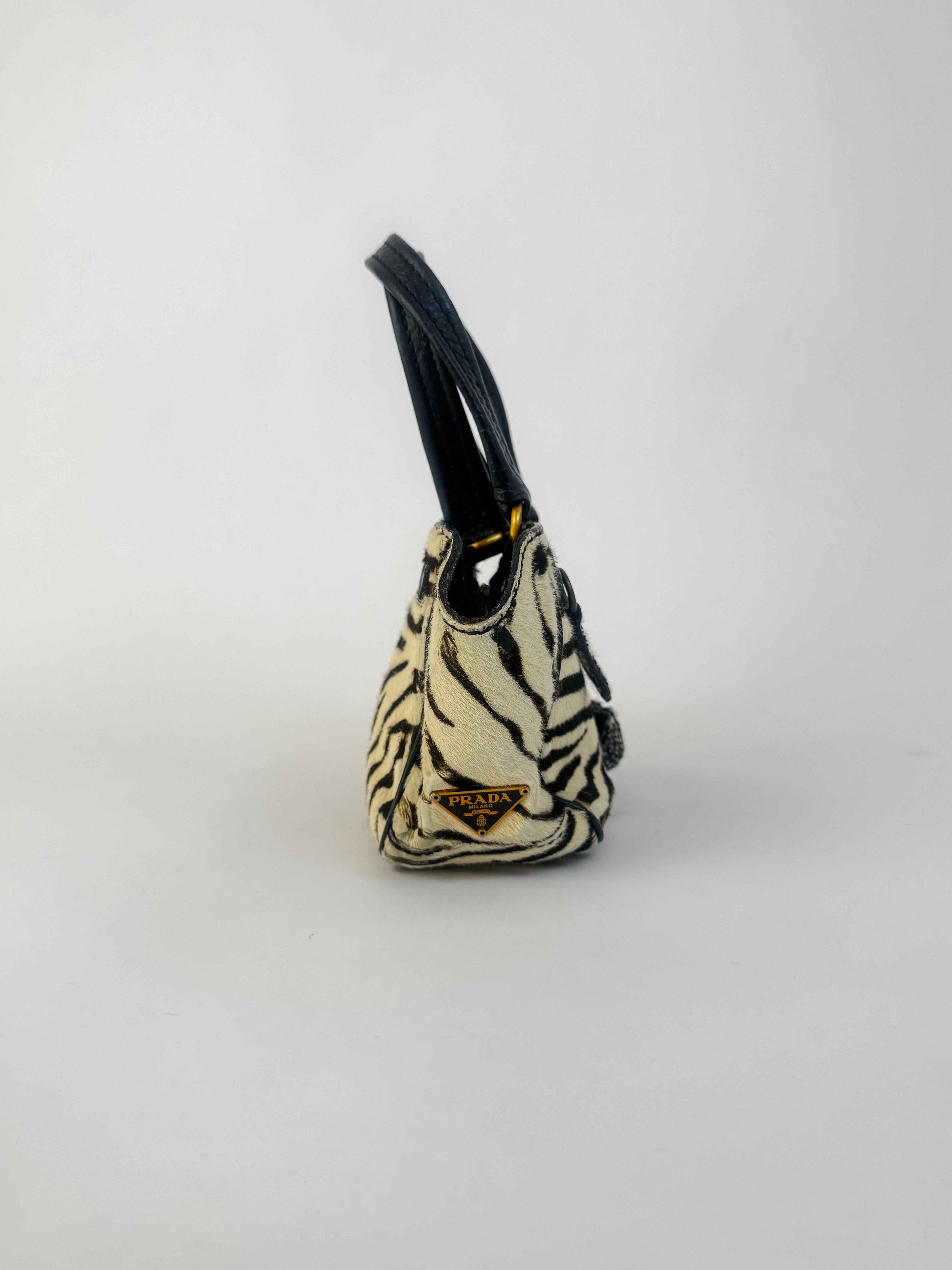 Prada Zebra Top Handle Bag Rare