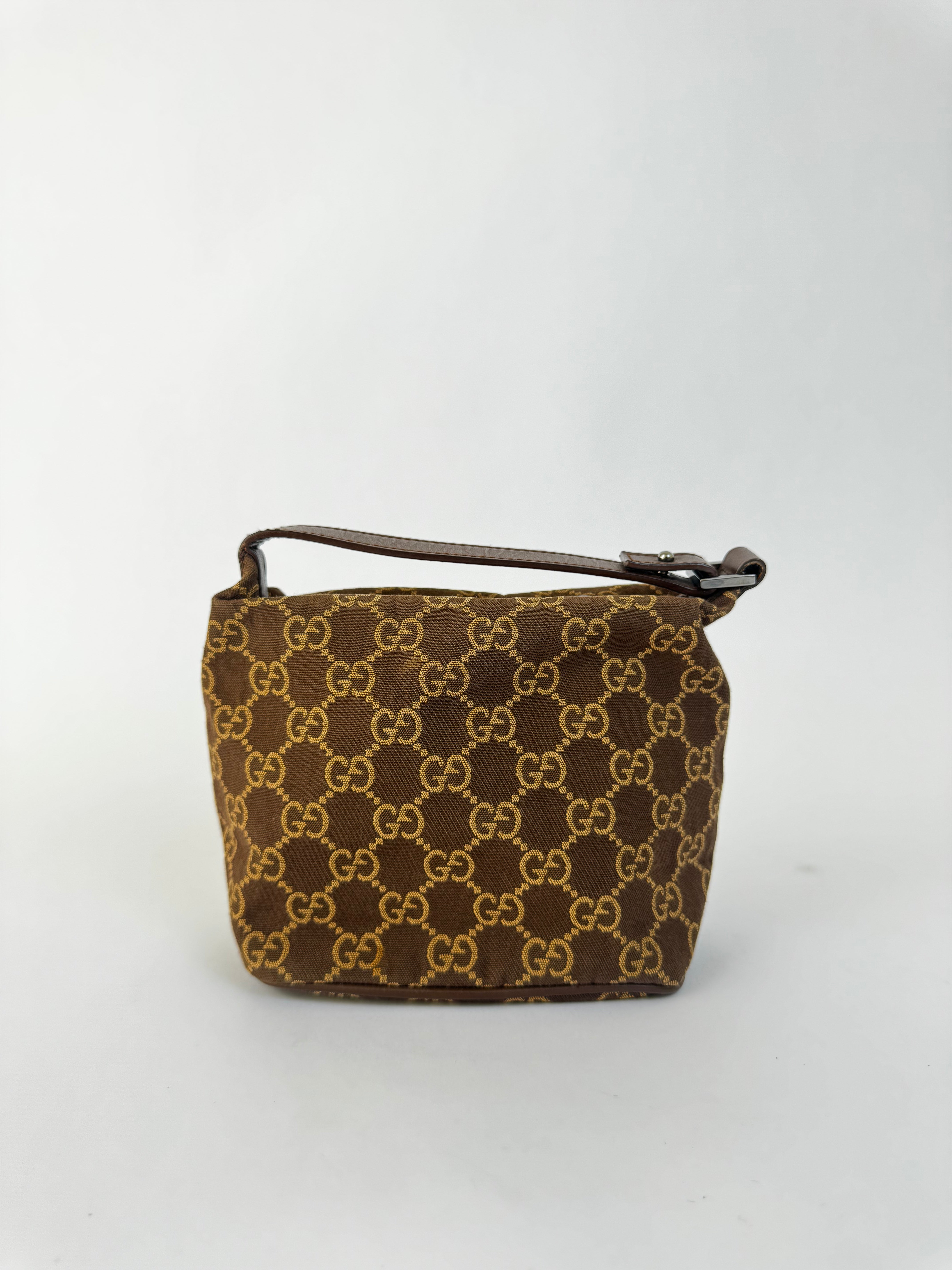 Gucci GG Canvas Brown Handbag Small