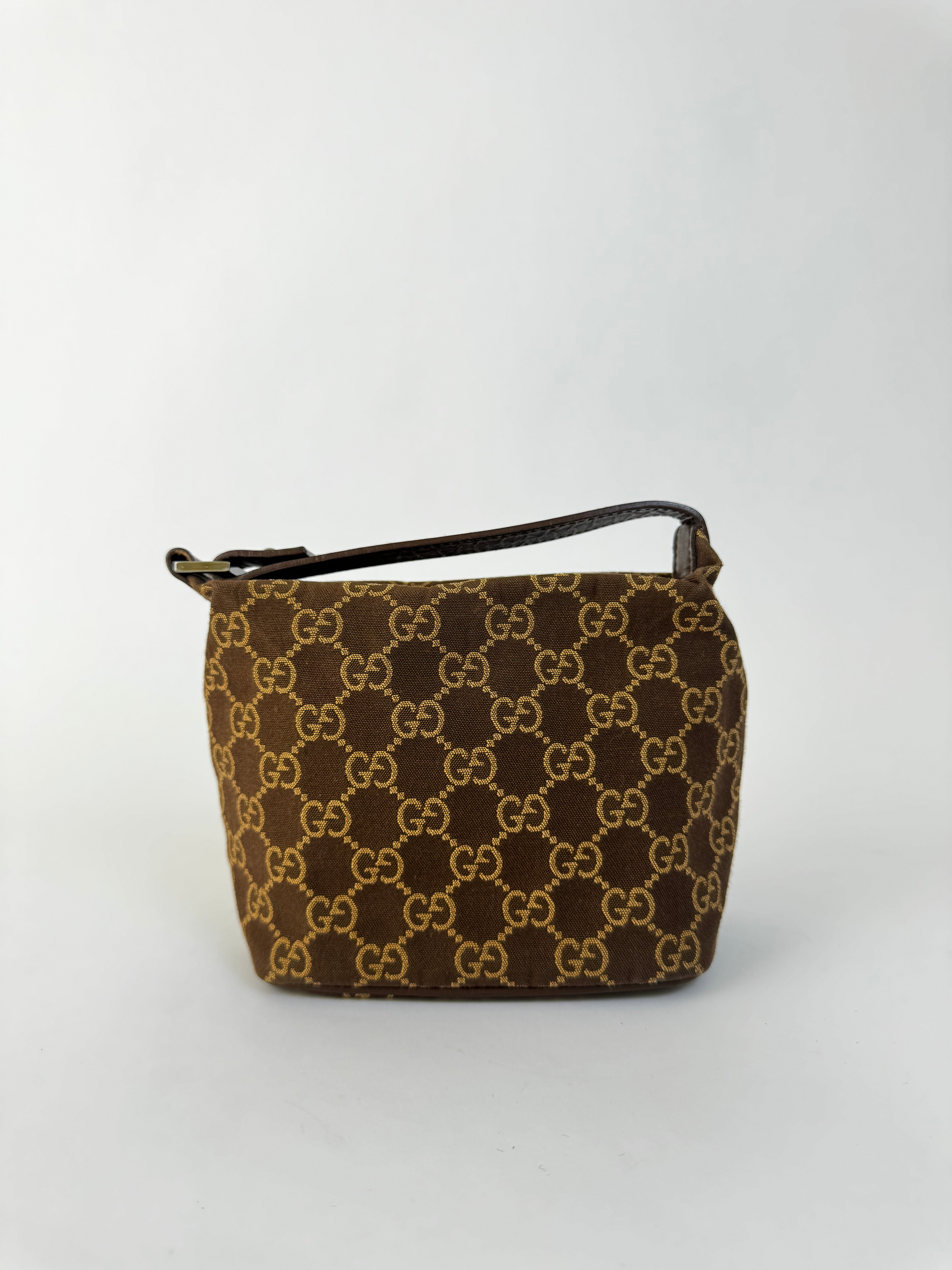 Gucci GG Canvas Brown Handbag Small
