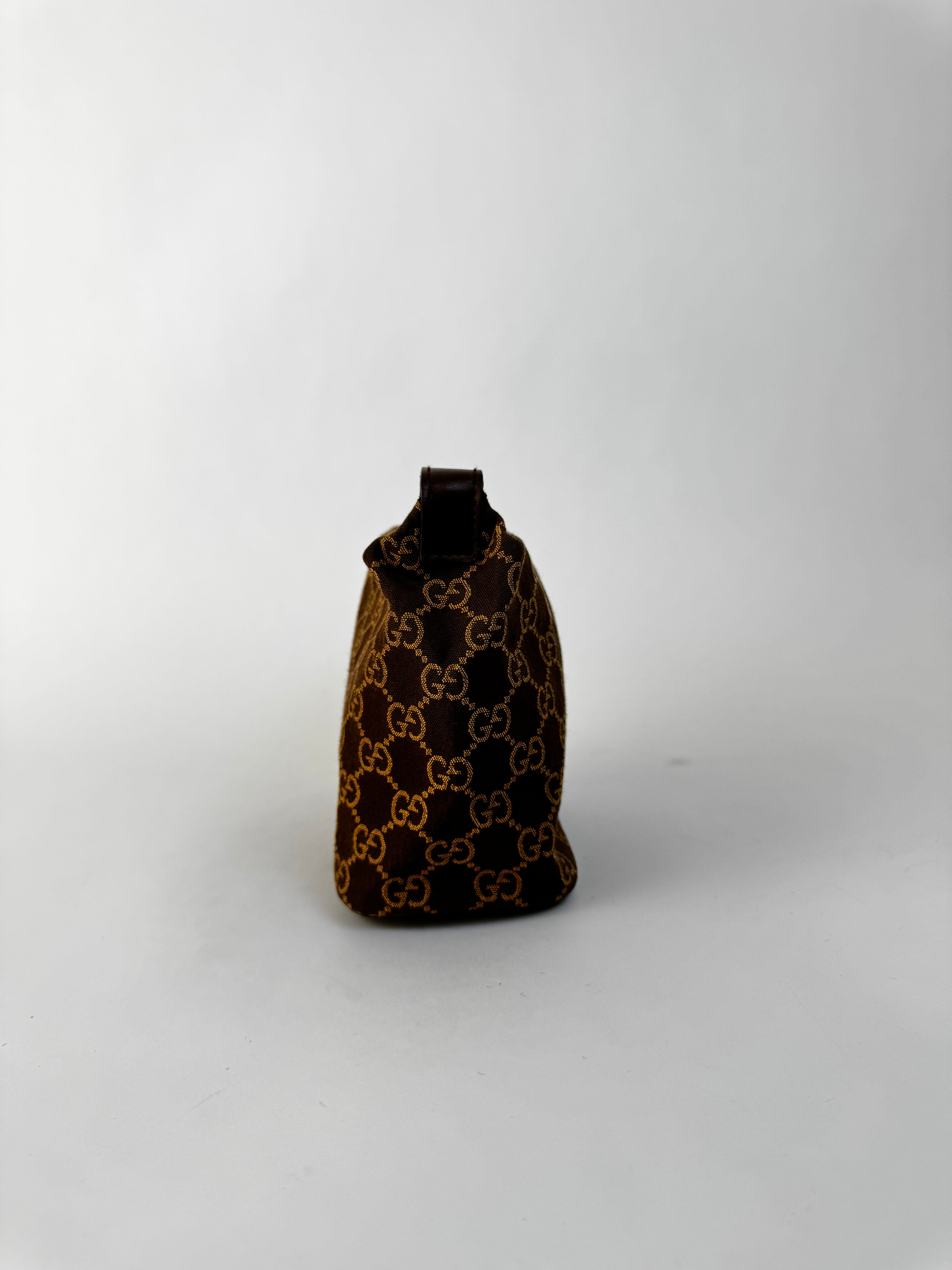 Gucci GG Canvas Brown Handbag Small