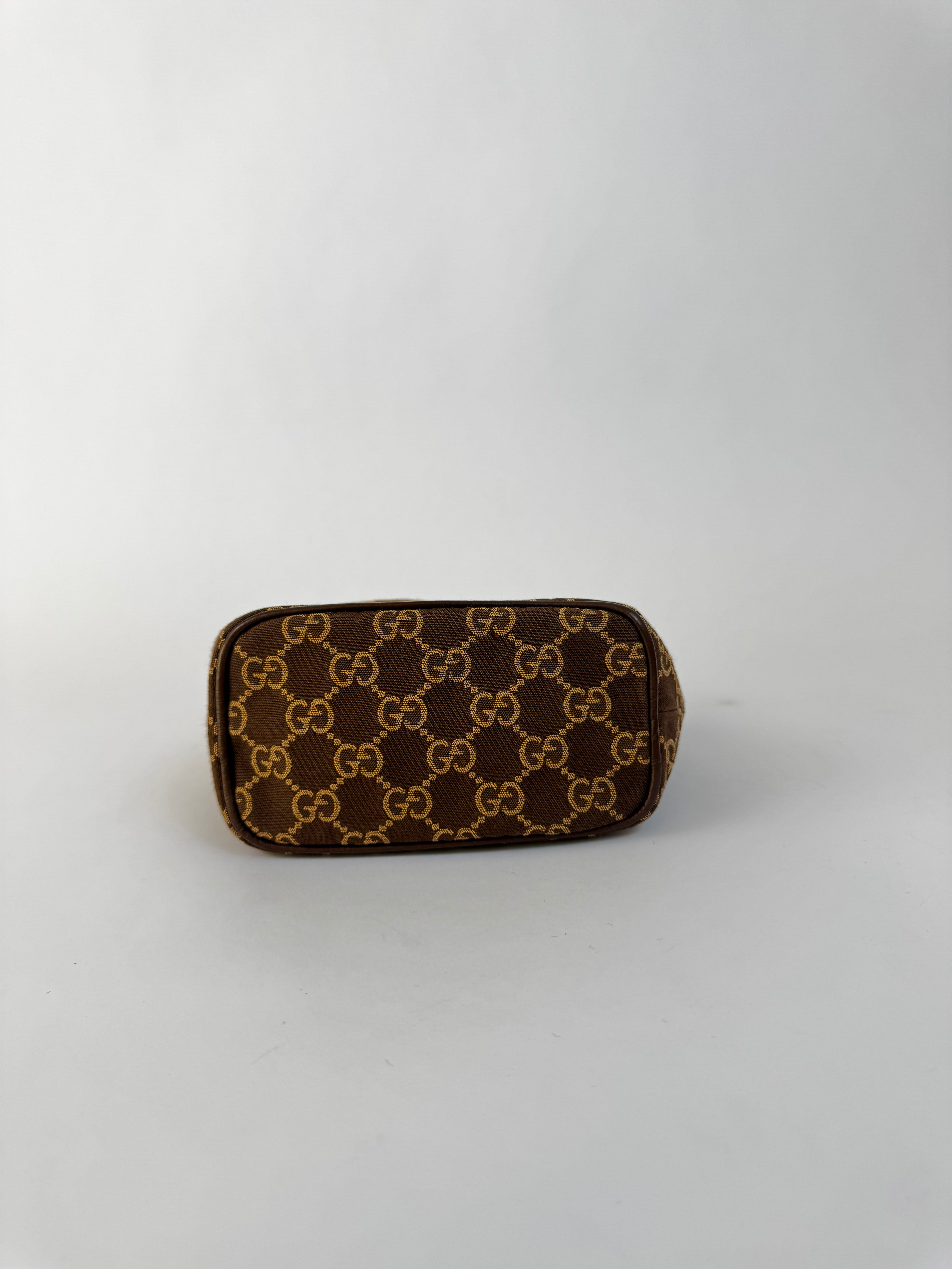 Gucci GG Canvas Brown Handbag Small