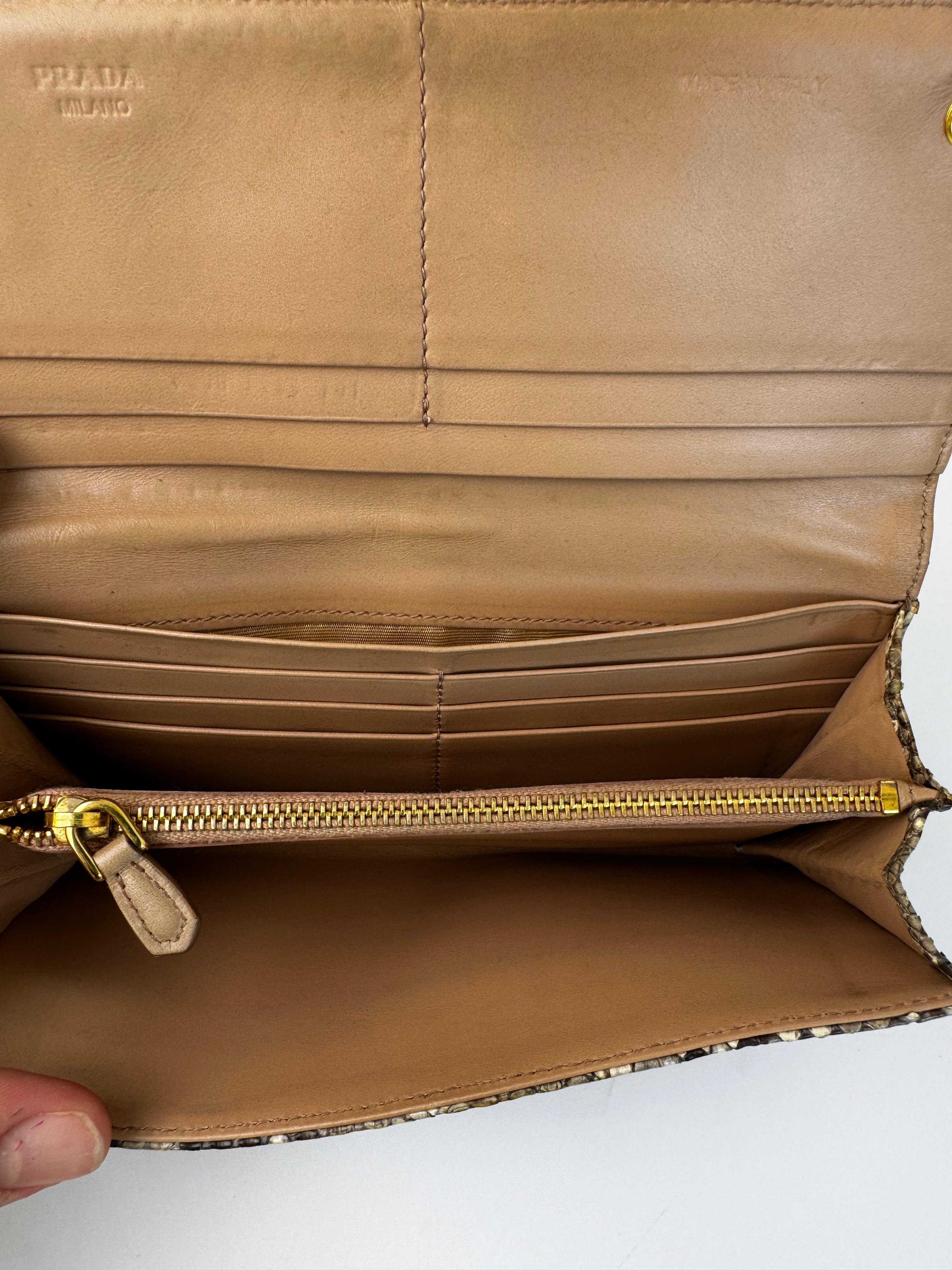 Prada Python Flap Wallet