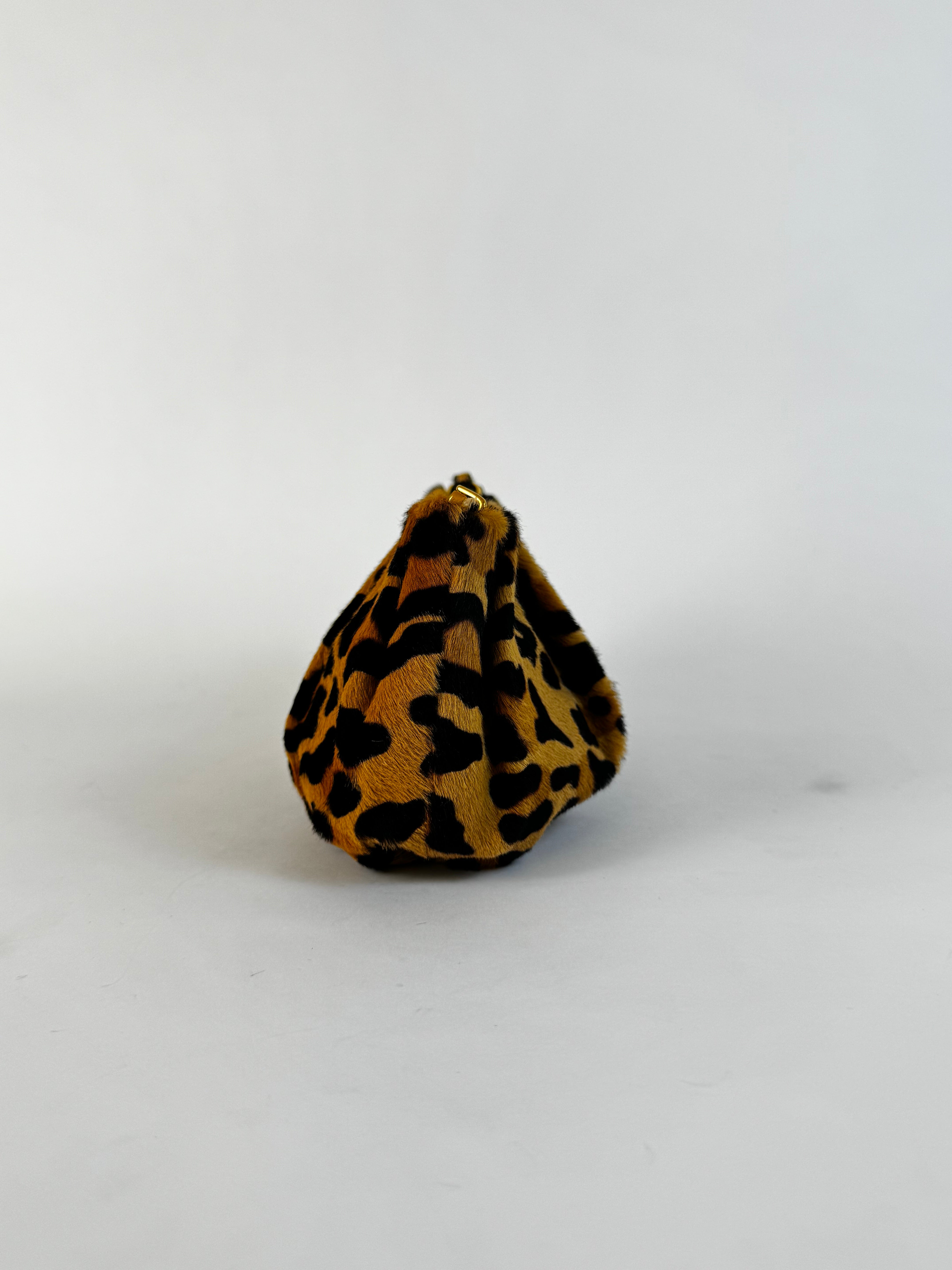 Prada Leopard Print Calf Hair Pochette