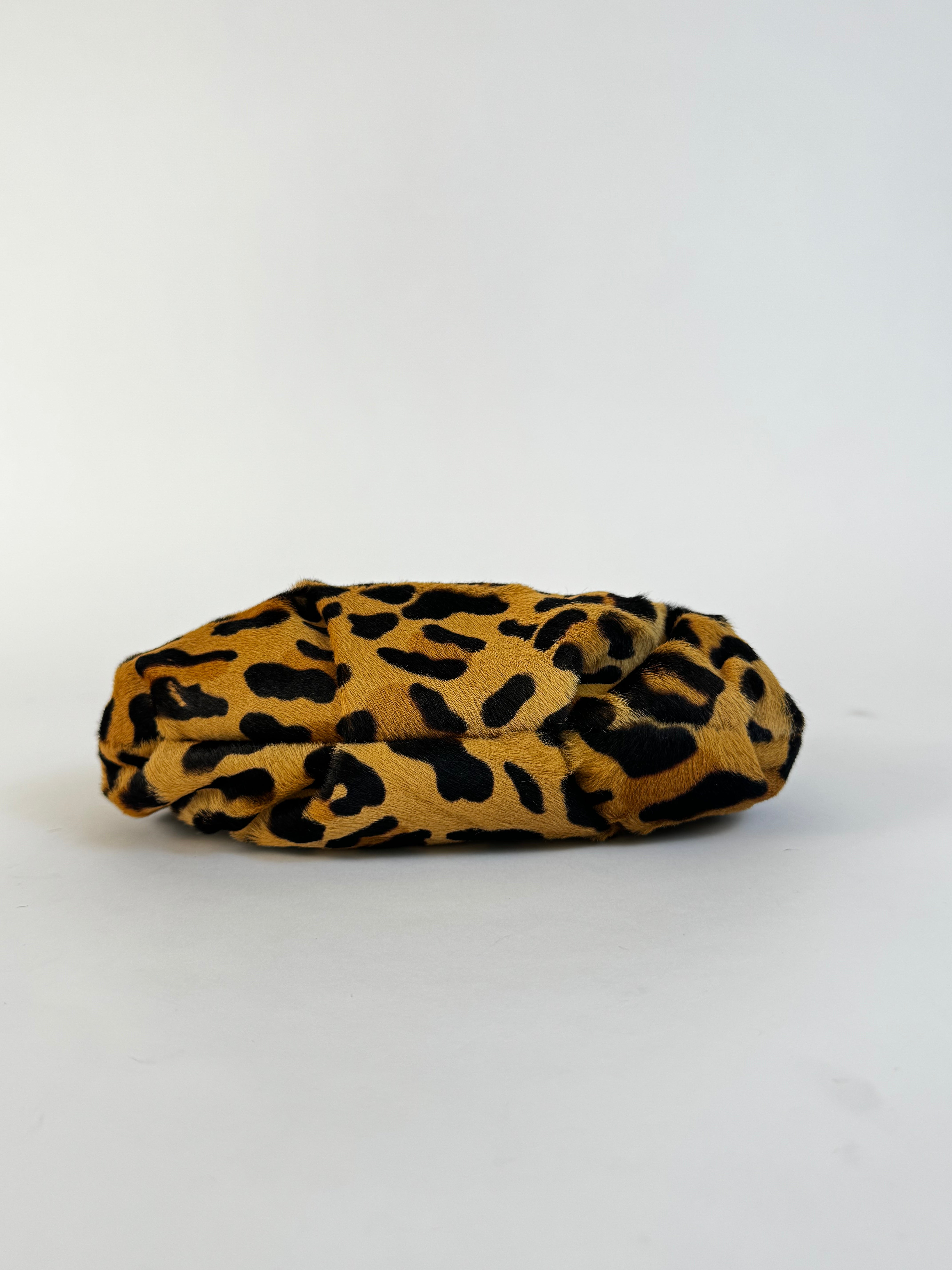Prada Leopard Print Calf Hair Pochette