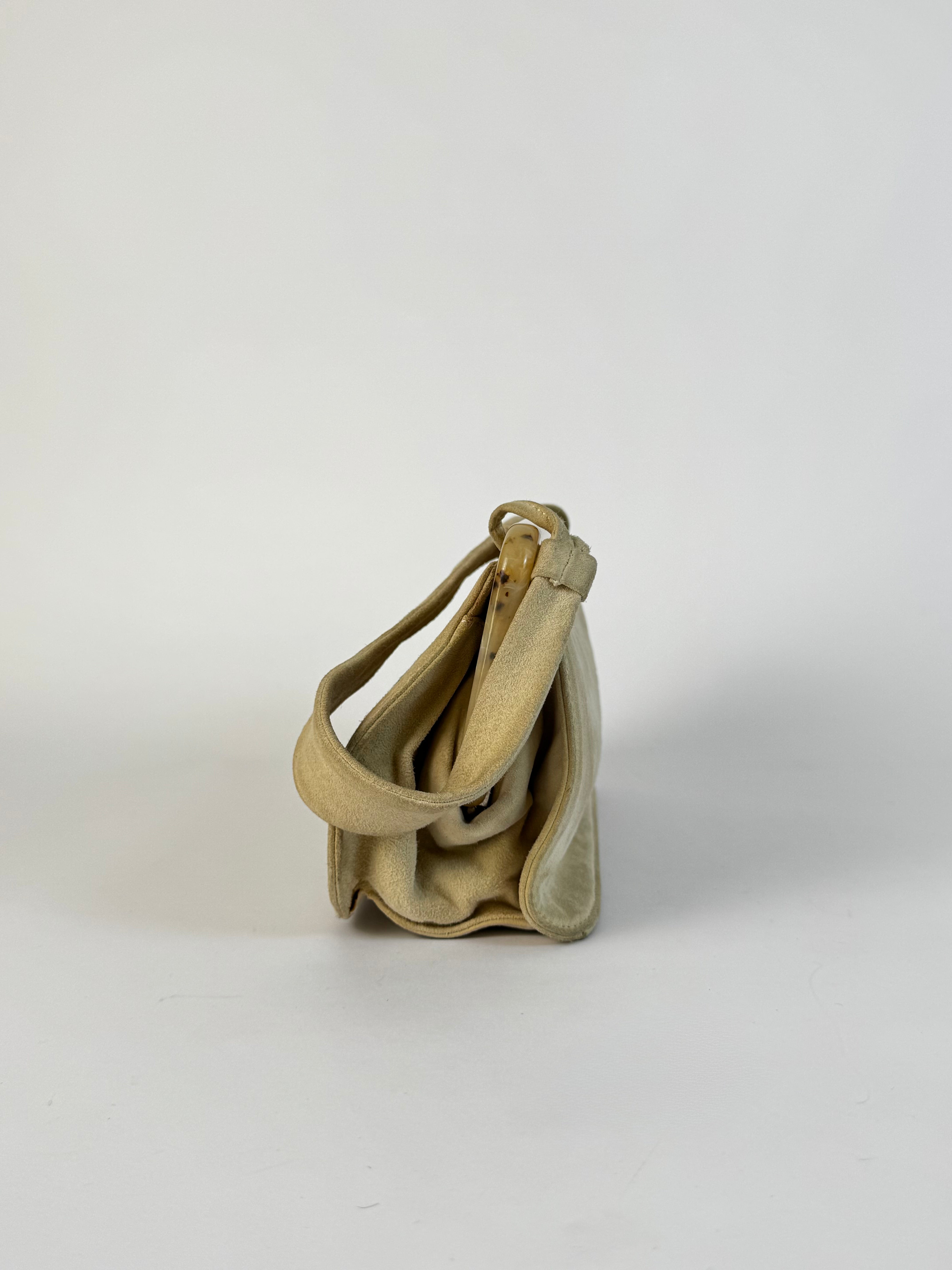 Prada Vintage Suede Top Handle Bag