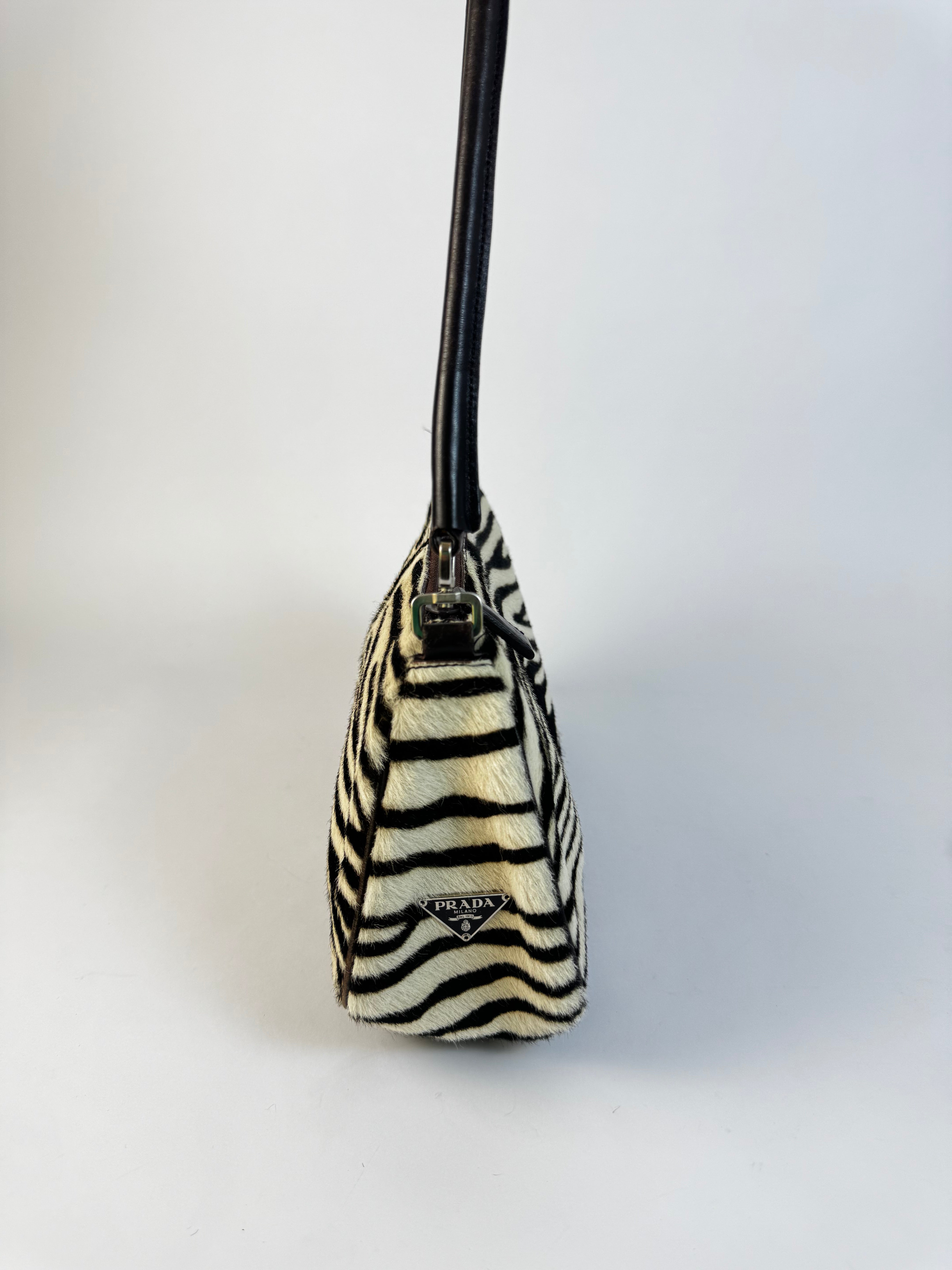 Prada Zebra Pony Hair Baguette Bag Rare