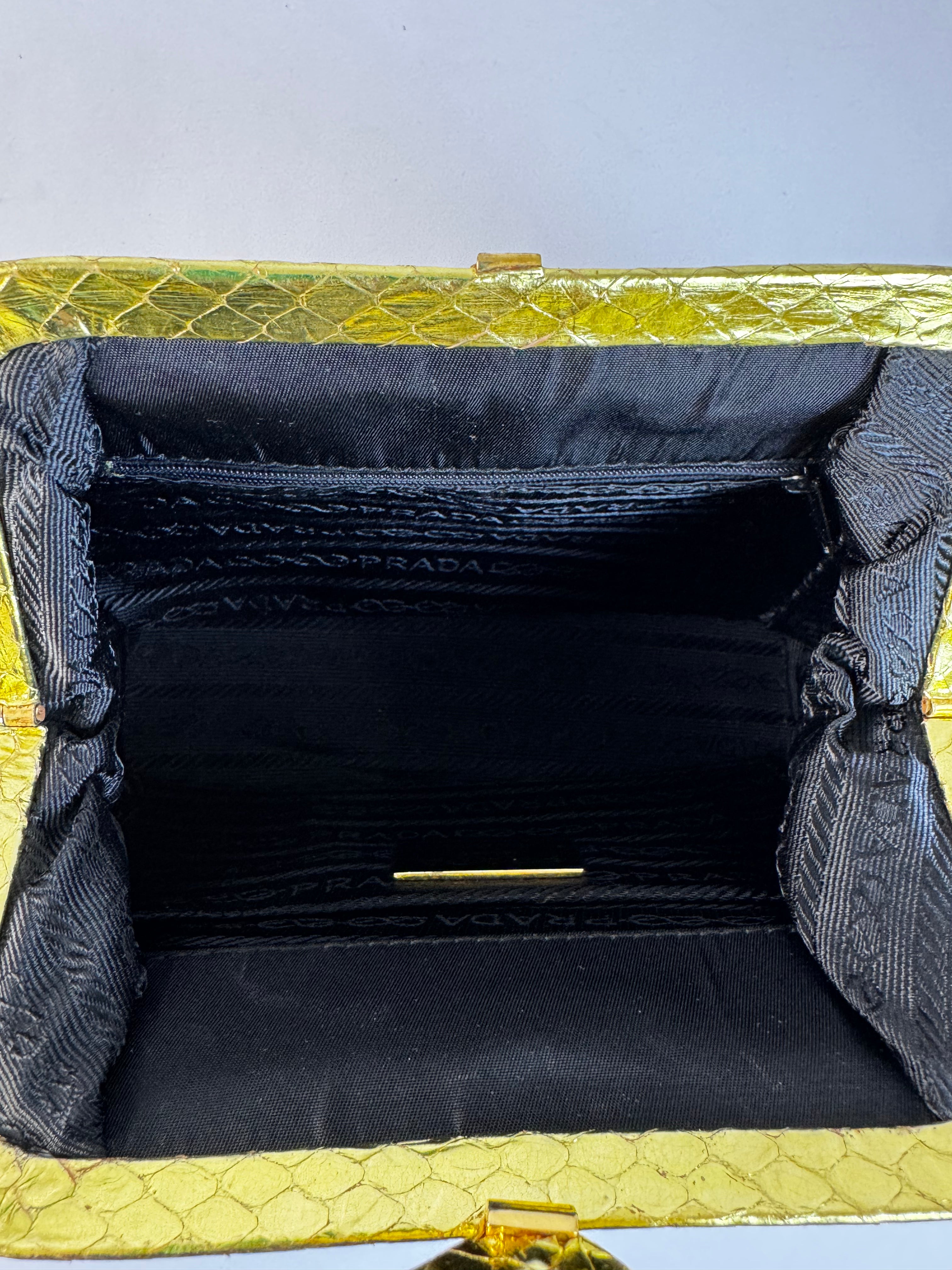 Prada Vintage Frame Clutch Rare