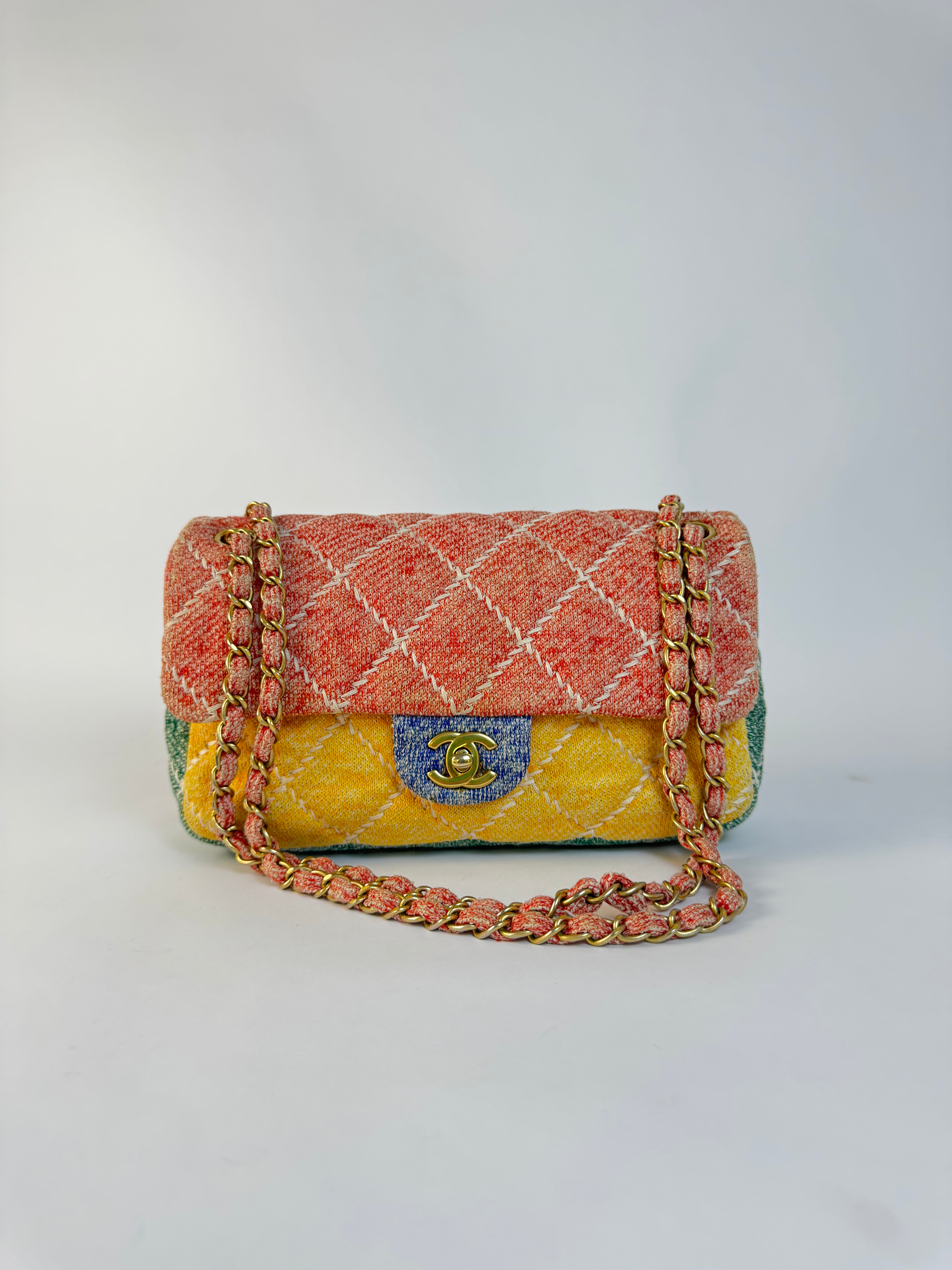 Chanel Multicolor Tweed Flap Bag