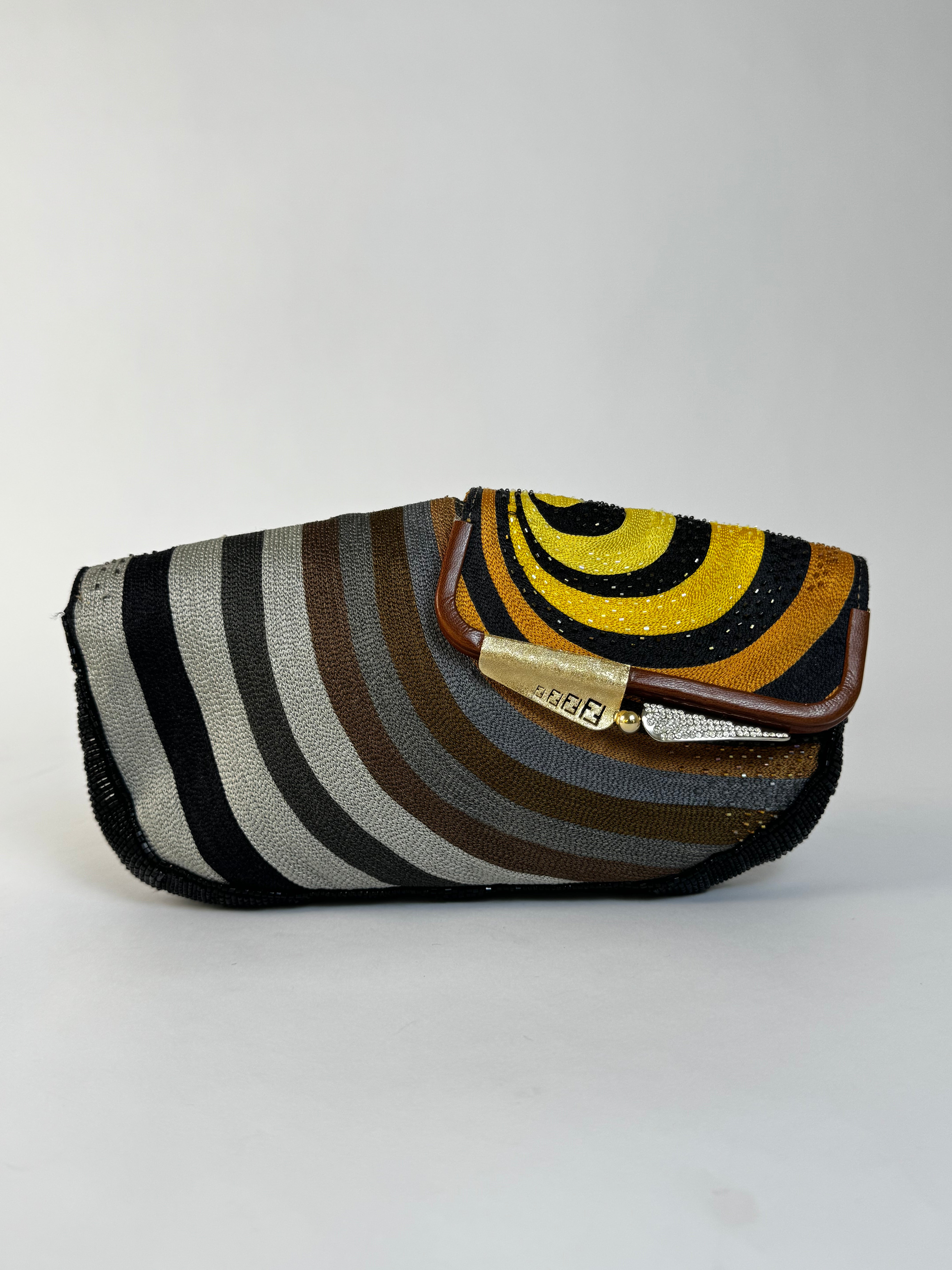 Fendi Multicolor Beaded Pochette Clutch