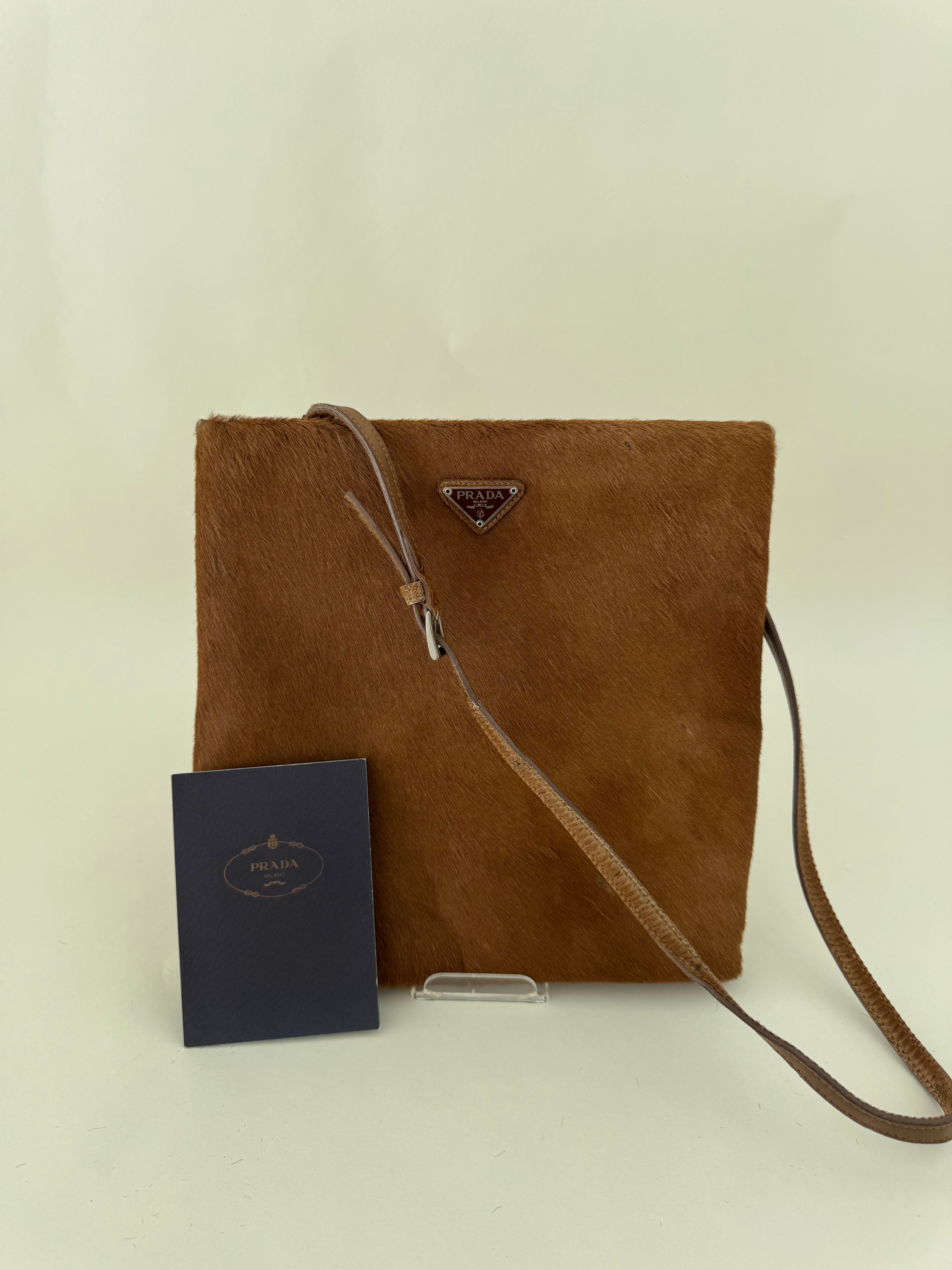 Prada Pony Hair Brown Shoulder Bag