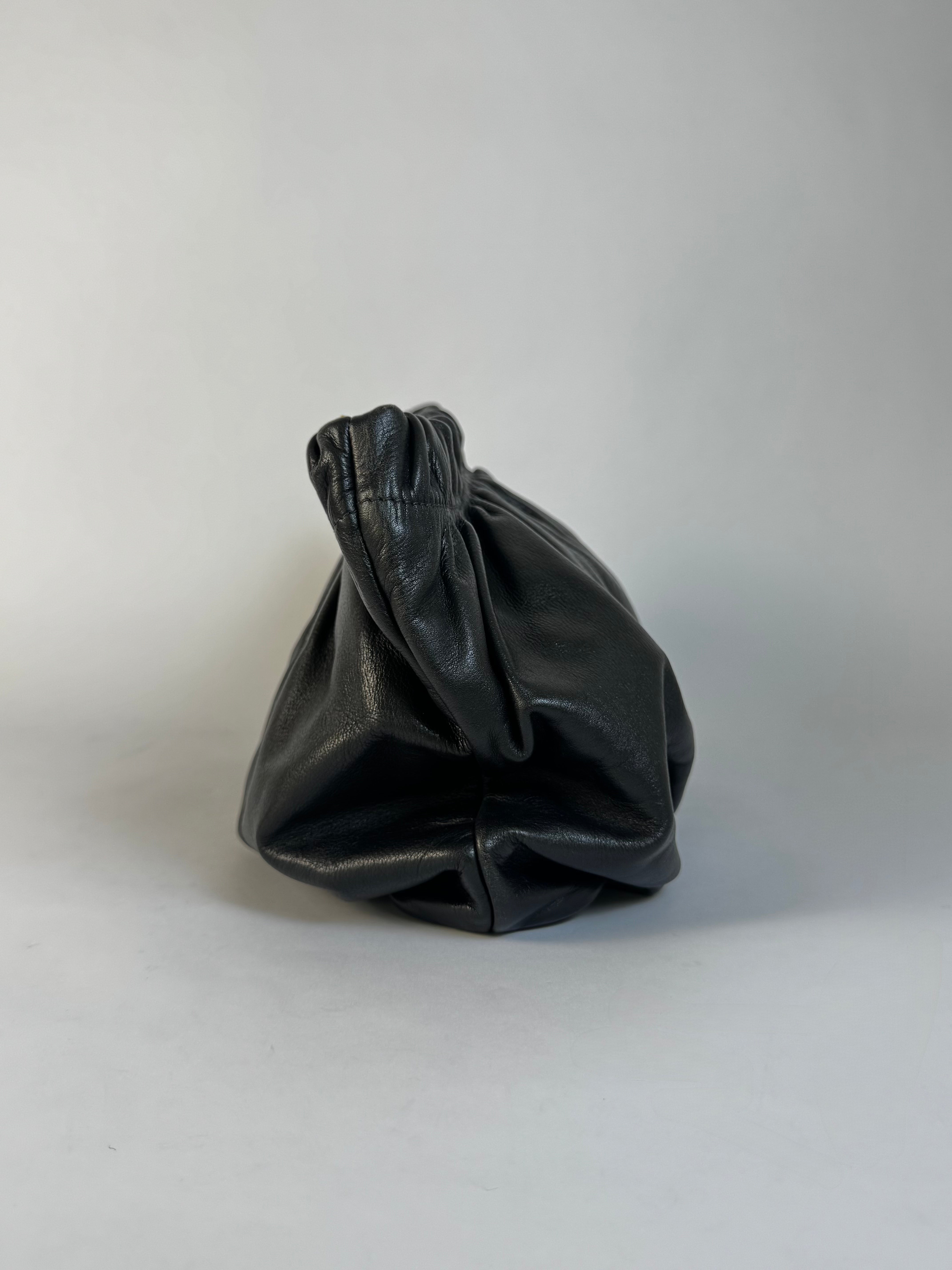 Prada Vintage Black Leather Clutch