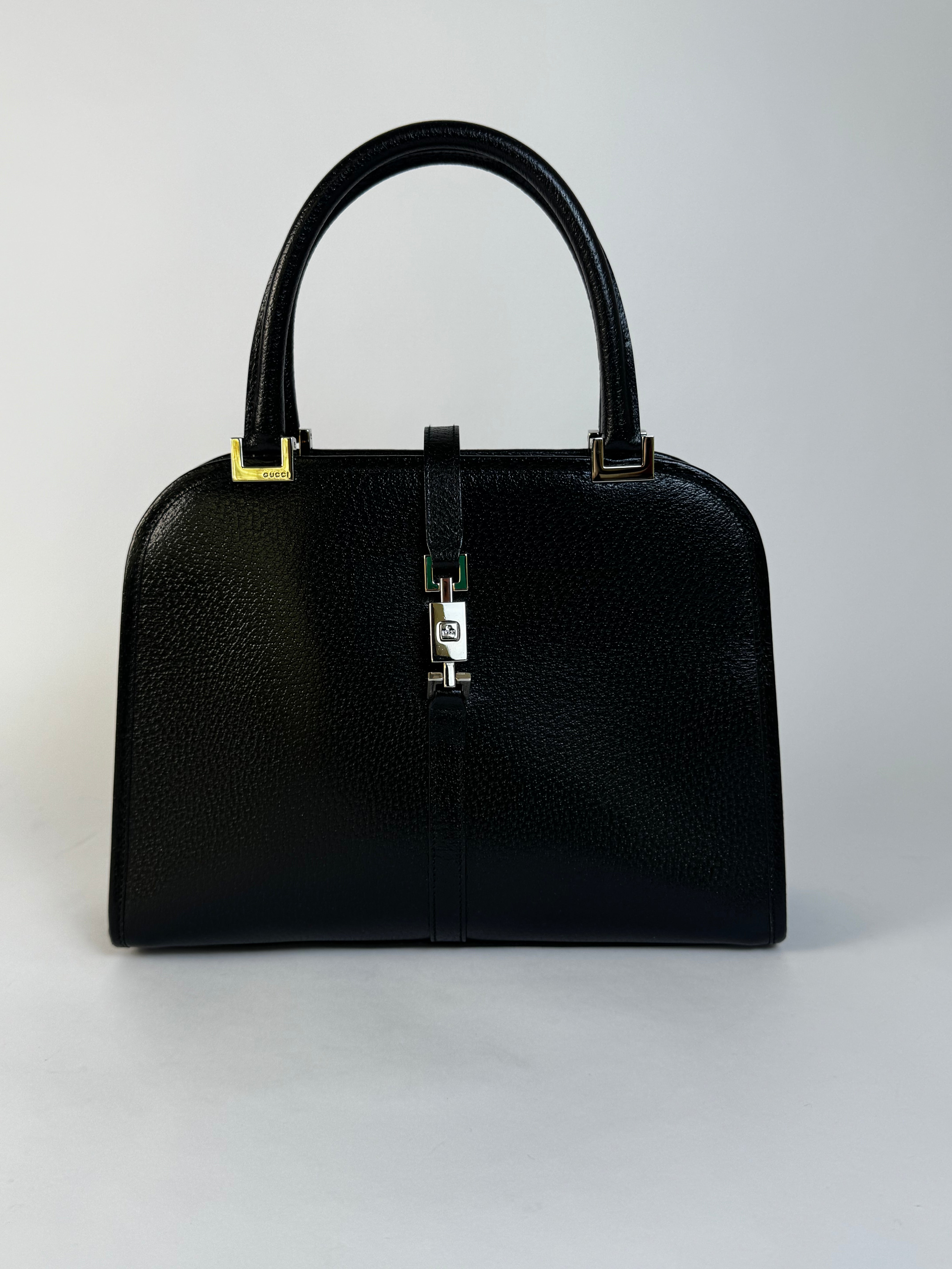 Gucci Black Leather Top Handle Bag