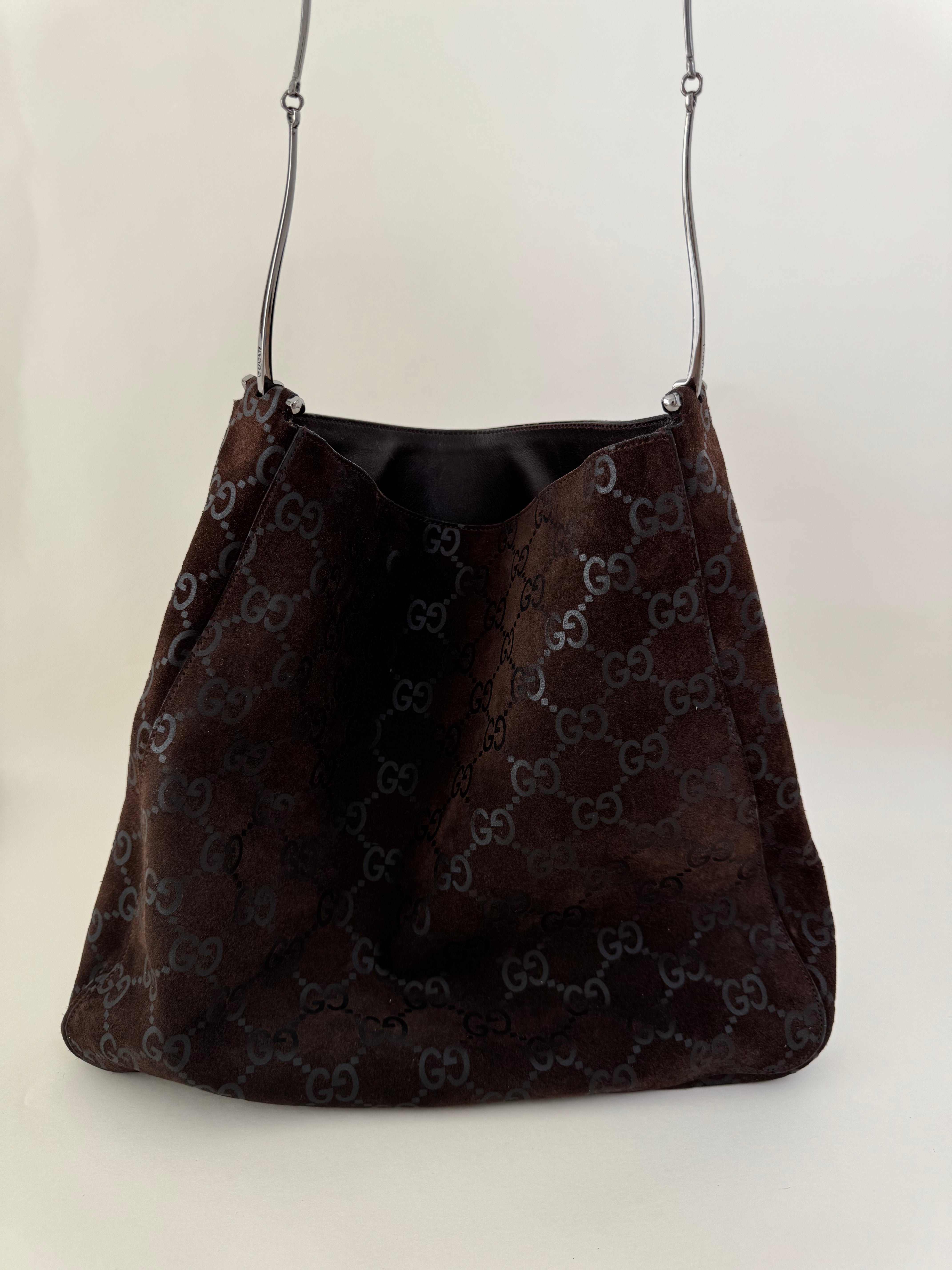 Gucci Tom Ford Brown Suede Hobo Bag