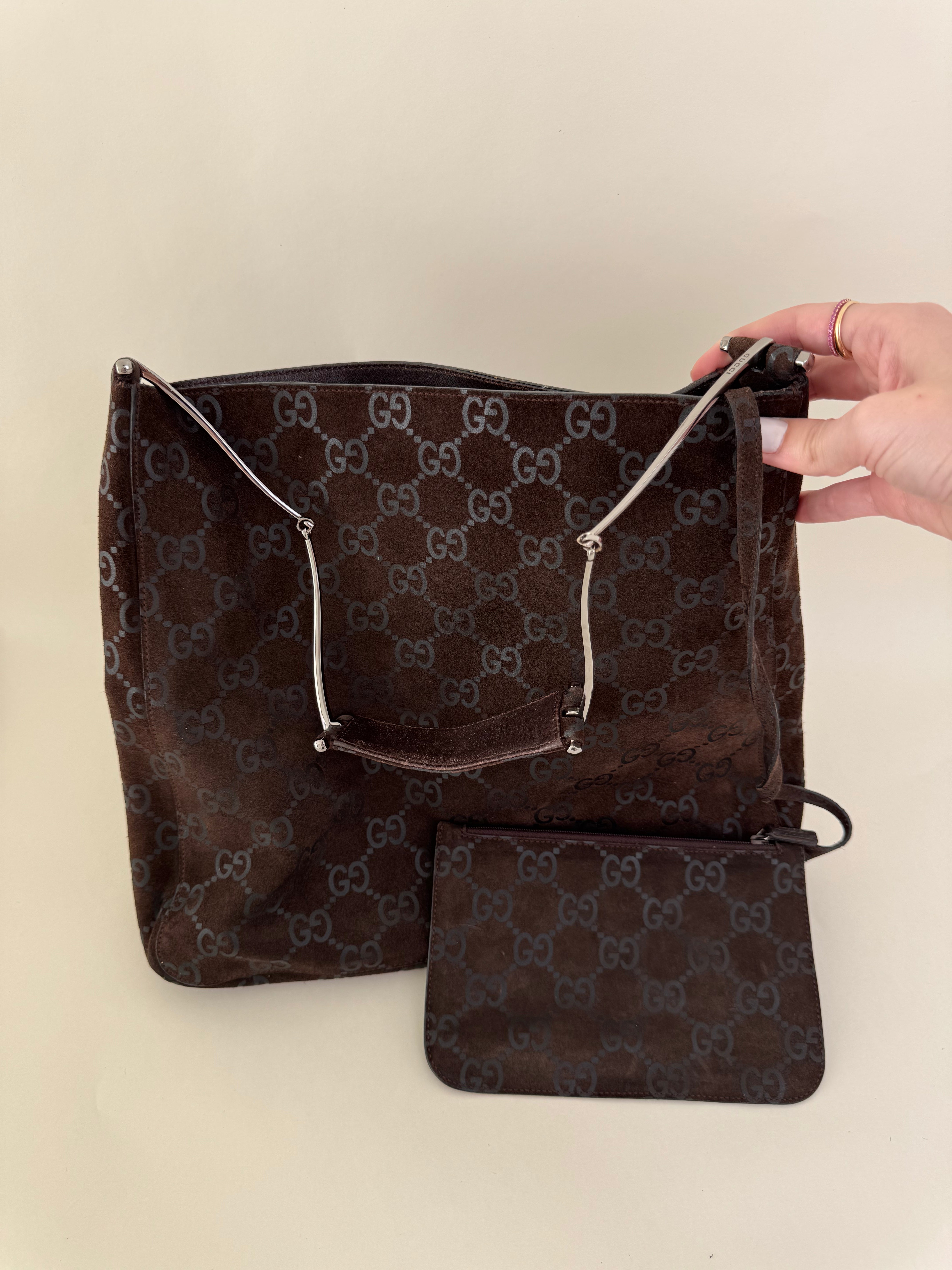 Gucci Tom Ford Brown Suede Hobo Bag