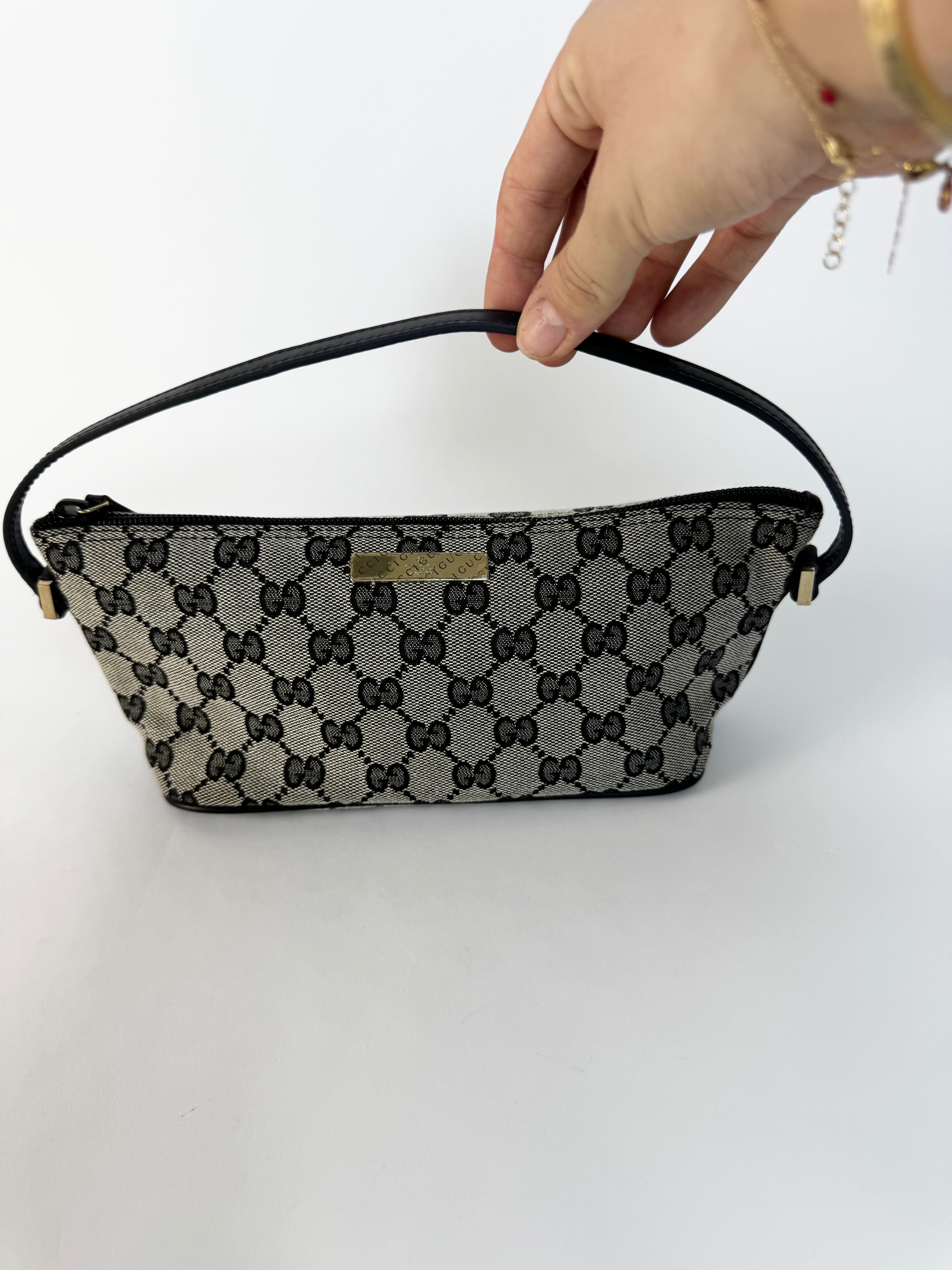Gucci Black GG Monogram Handbag