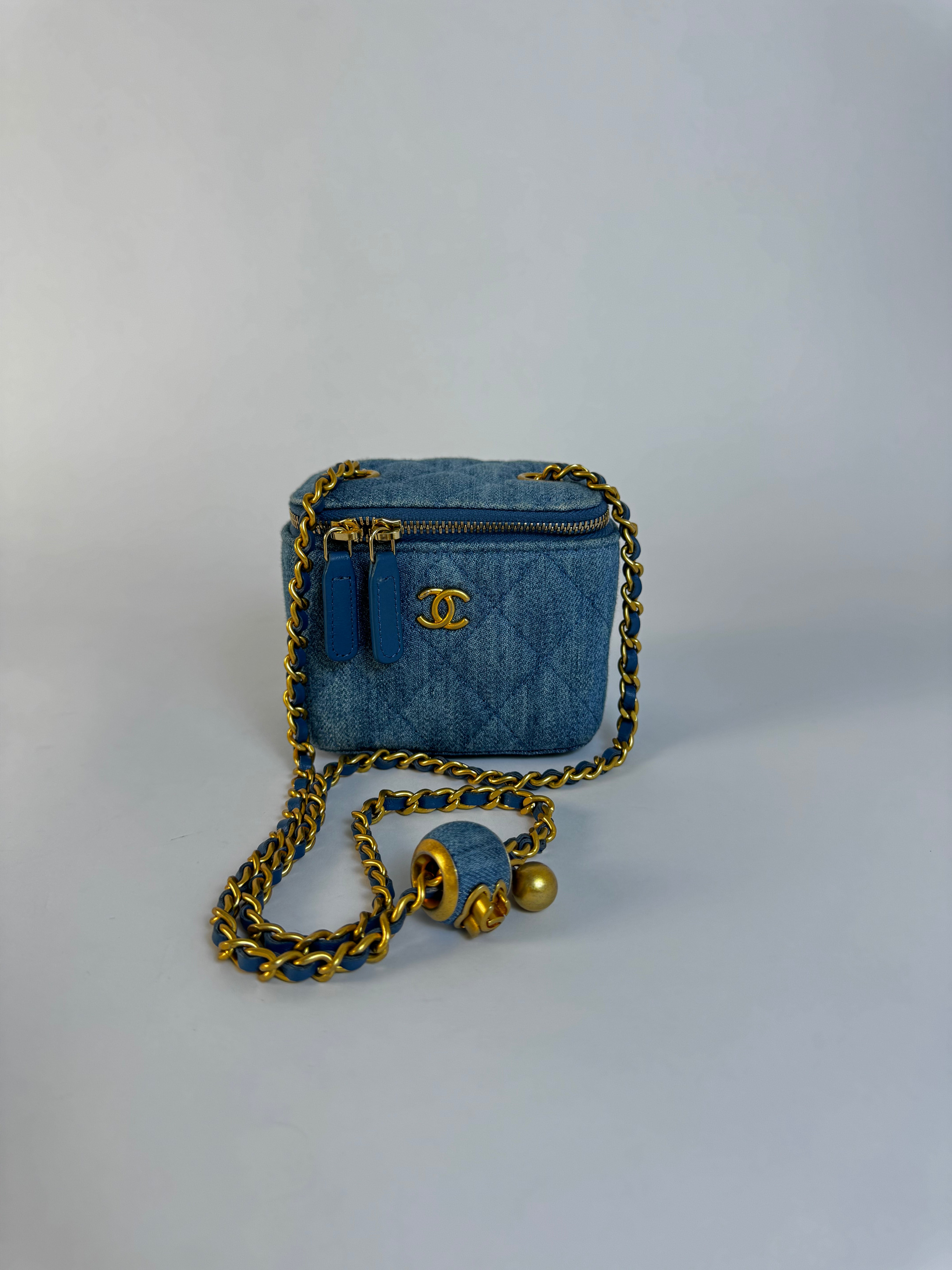 Chanel Denim Mini Vanity Bag Rare