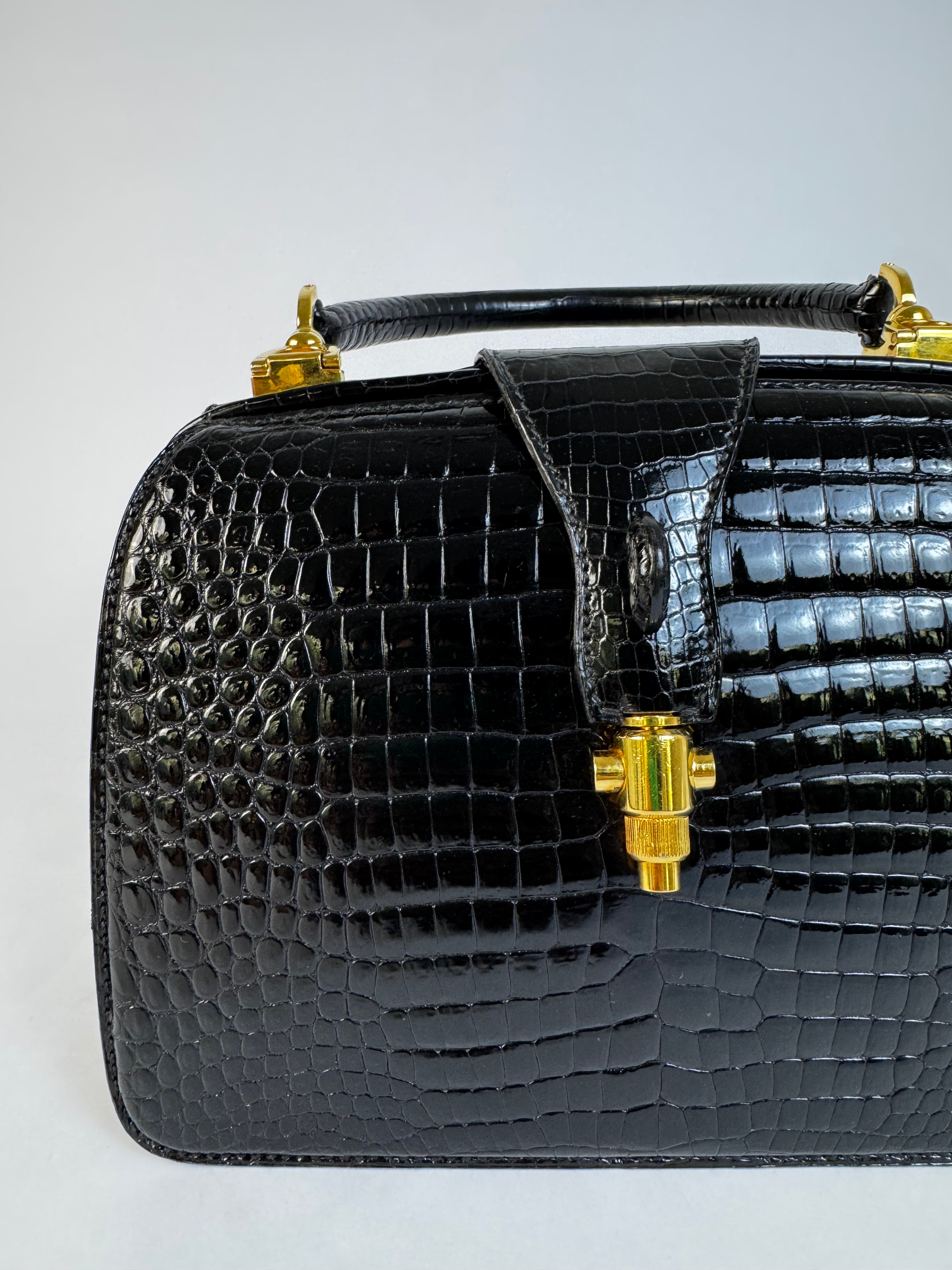 Gucci Vintage Croc Top Handle Bag Rare
