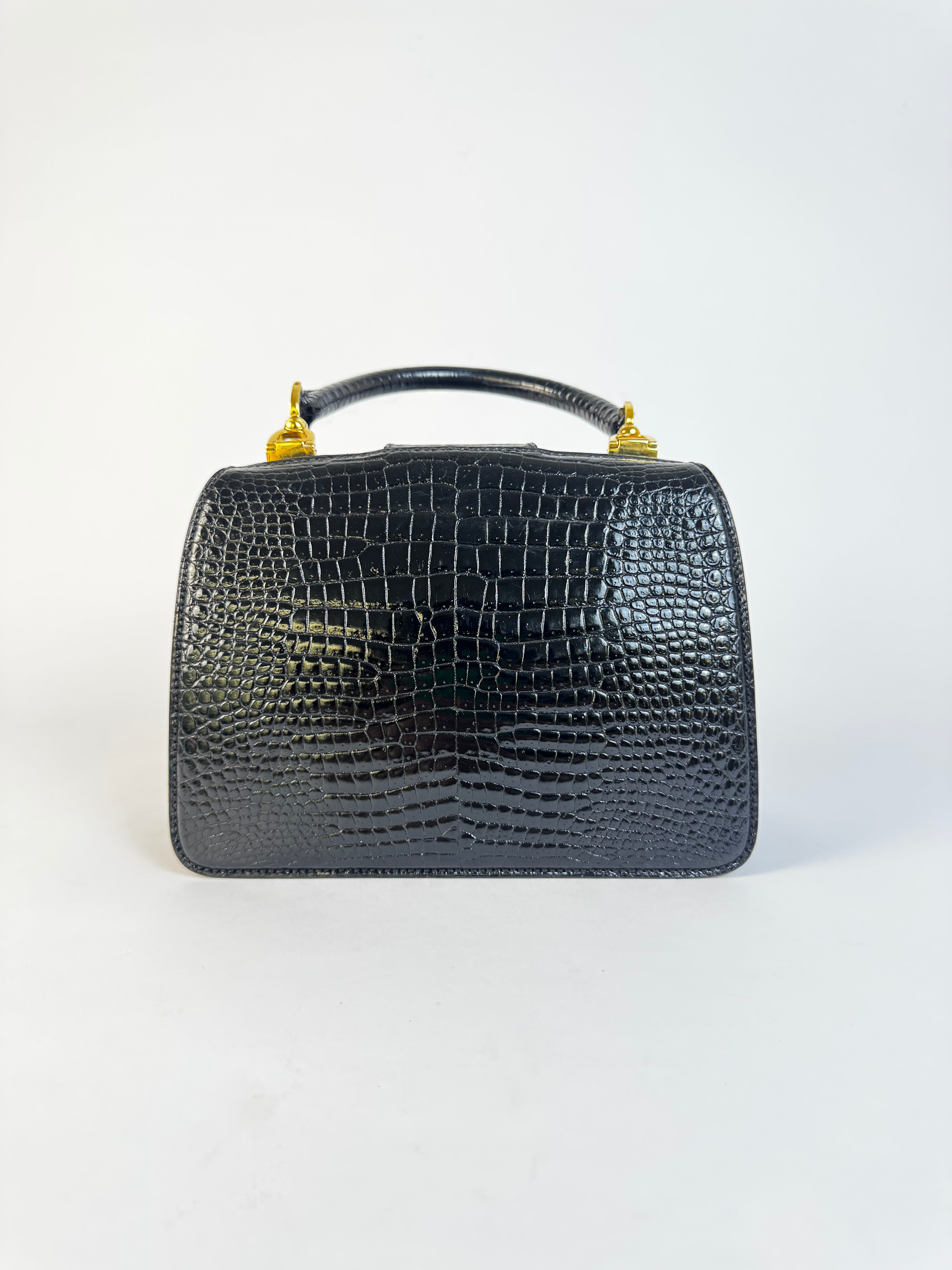 Gucci Vintage Croc Top Handle Bag Rare