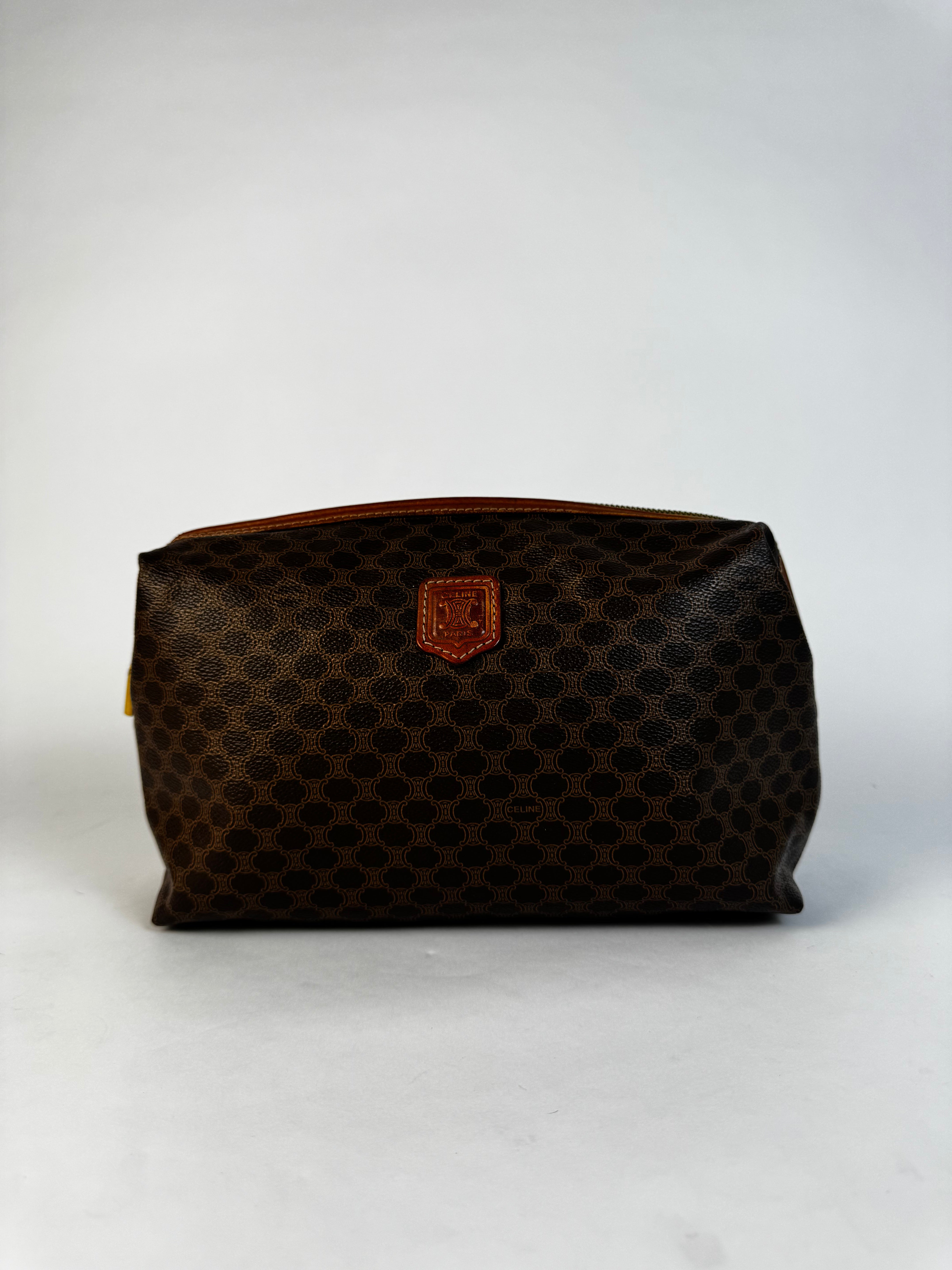 Celine Vintage Macadam Cosmetic Pouch Large