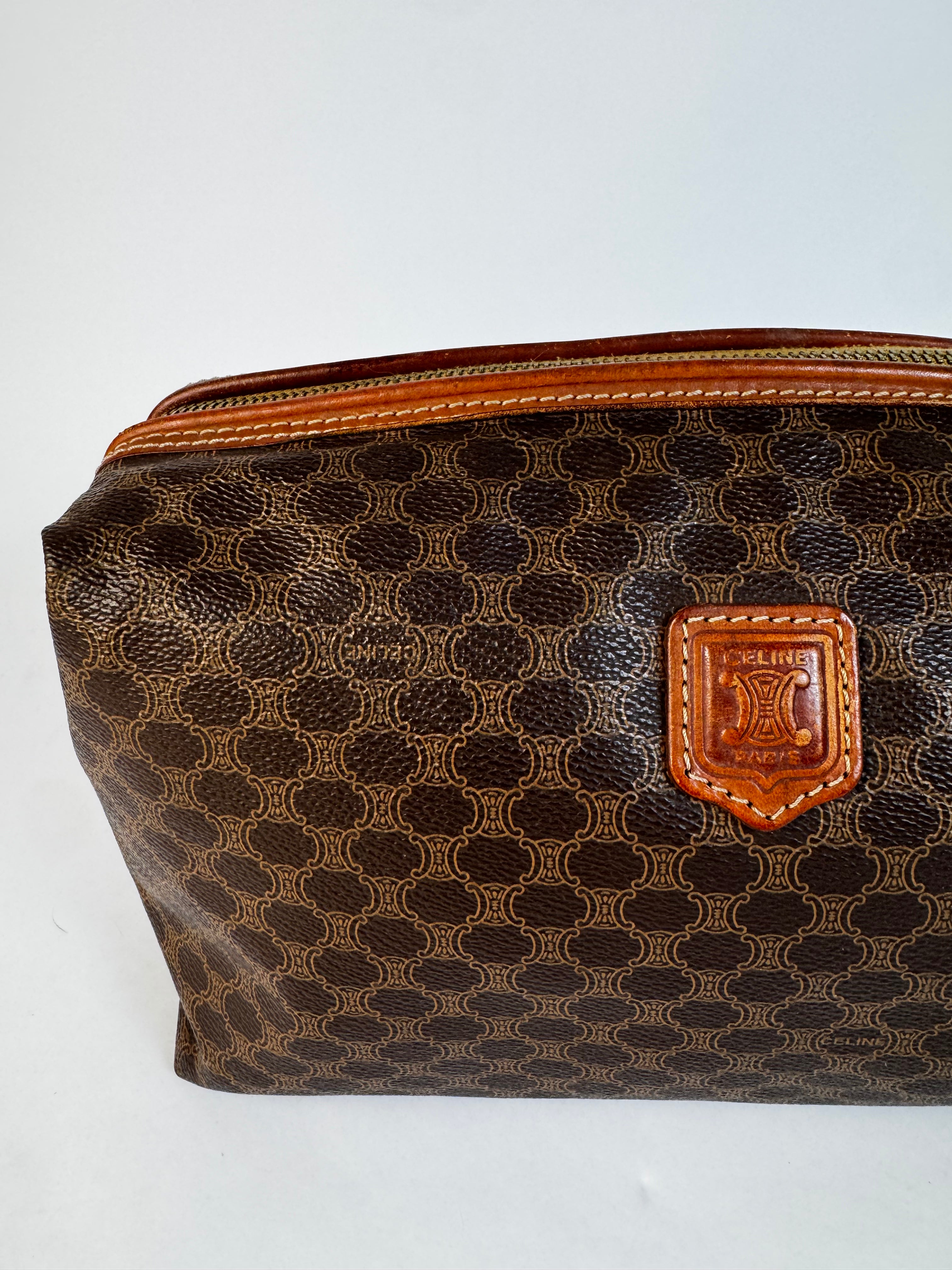 Celine Vintage Macadam Cosmetic Pouch Large