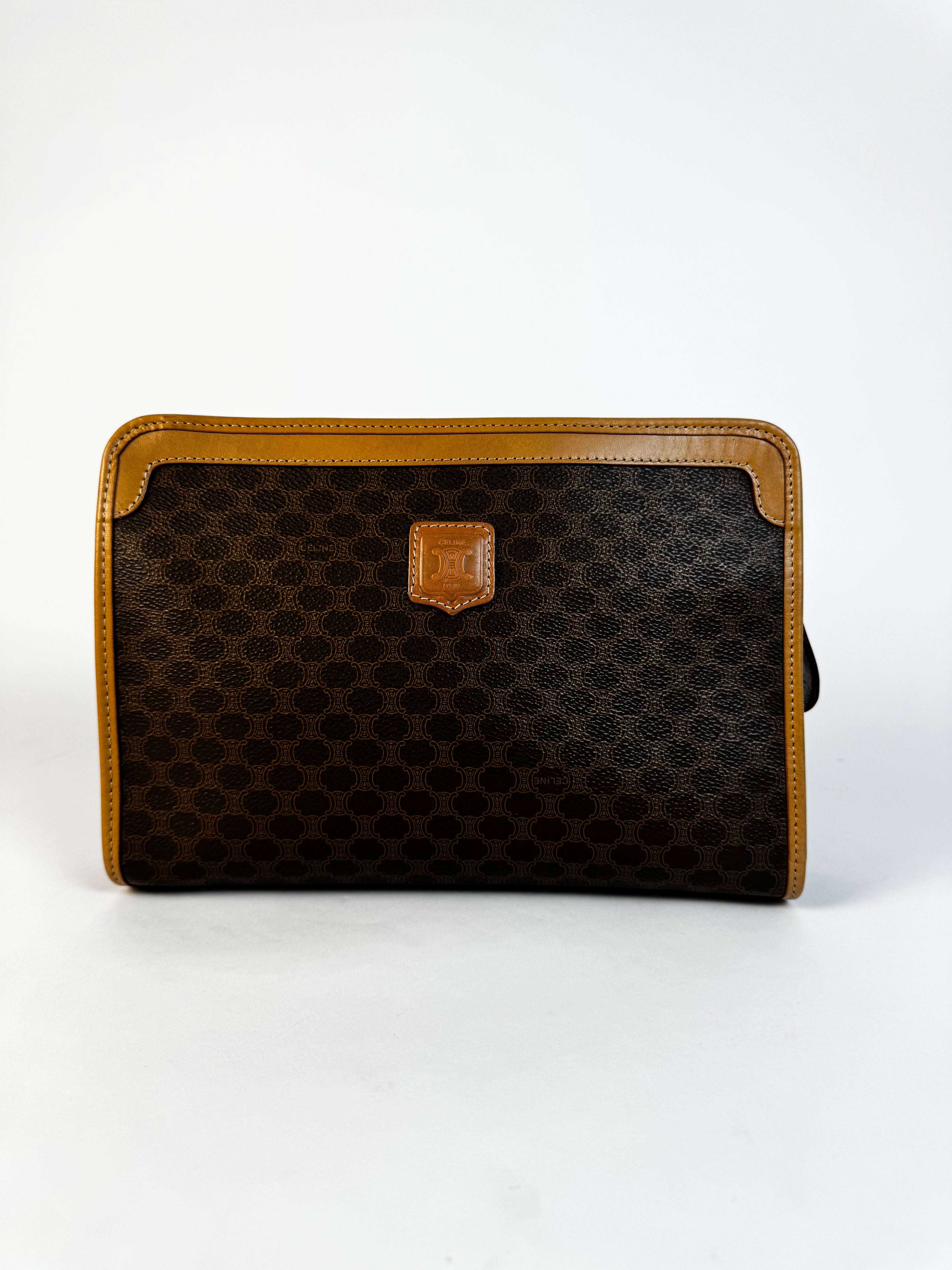 Celine Vintage Macadam Portfolio Clutch