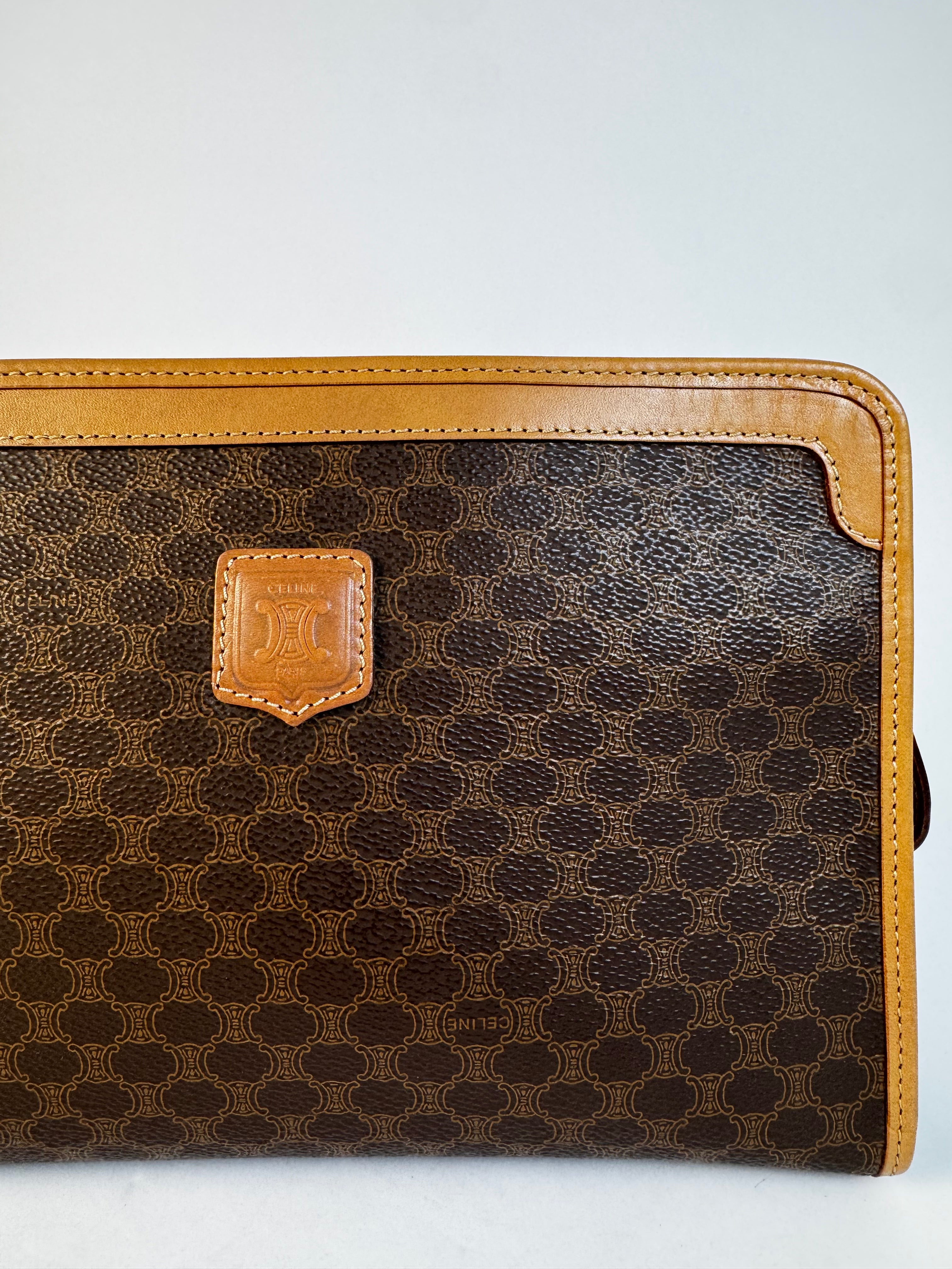 Celine Vintage Macadam Portfolio Clutch