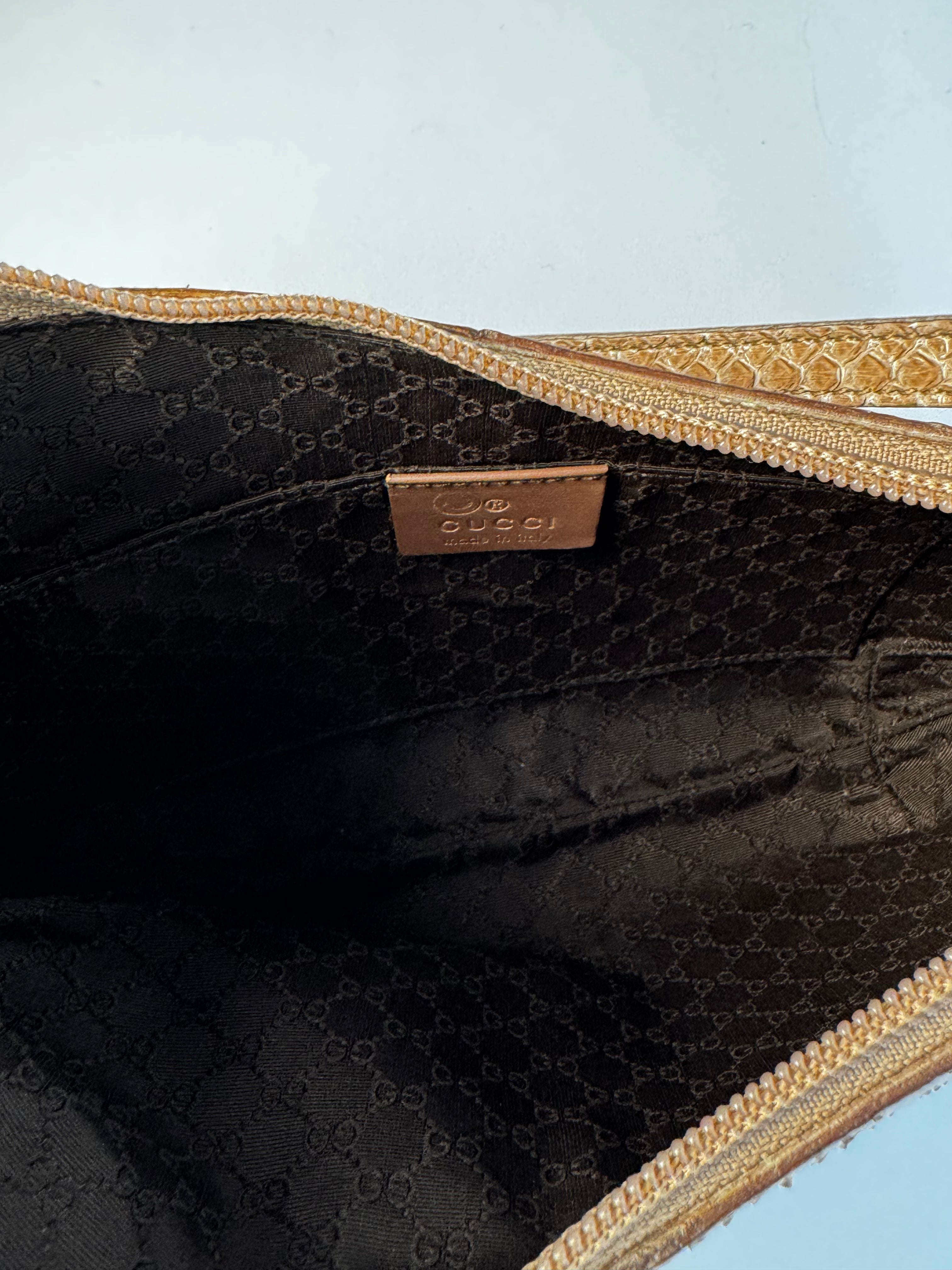 Gucci Vintage Python Shoulder Bag