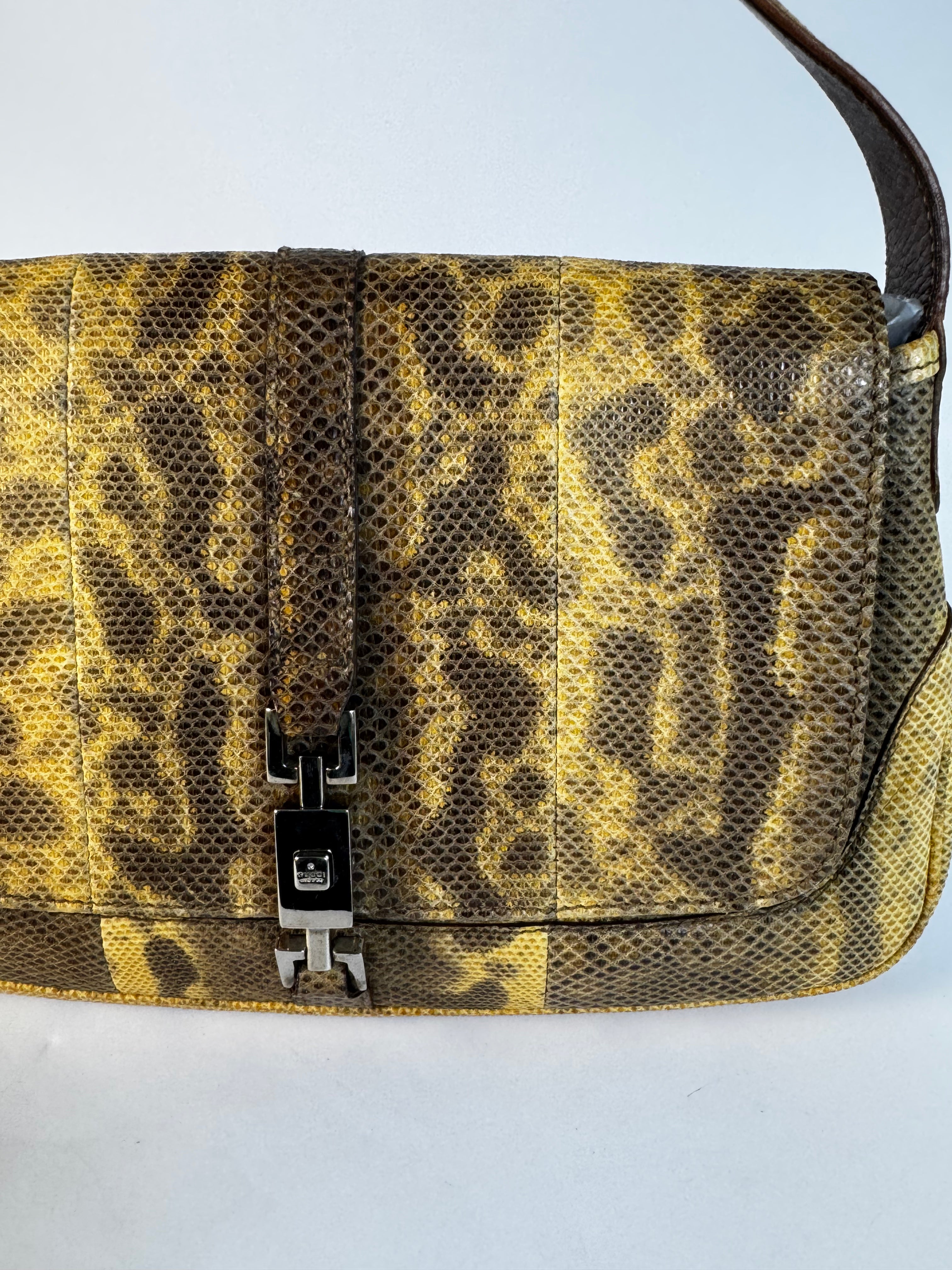 Gucci Vintage Jackie Python Shoulder Bag